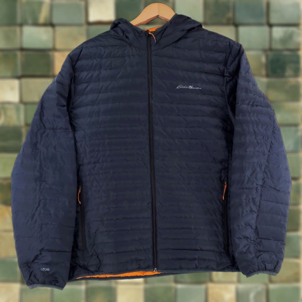 Eddie Bauer Eddie Bauer EB700 Hooded Down Puffer Jacket Midweight Blue Mens XL Size US XL / EU 56 / 4 - 1 Thumbnail