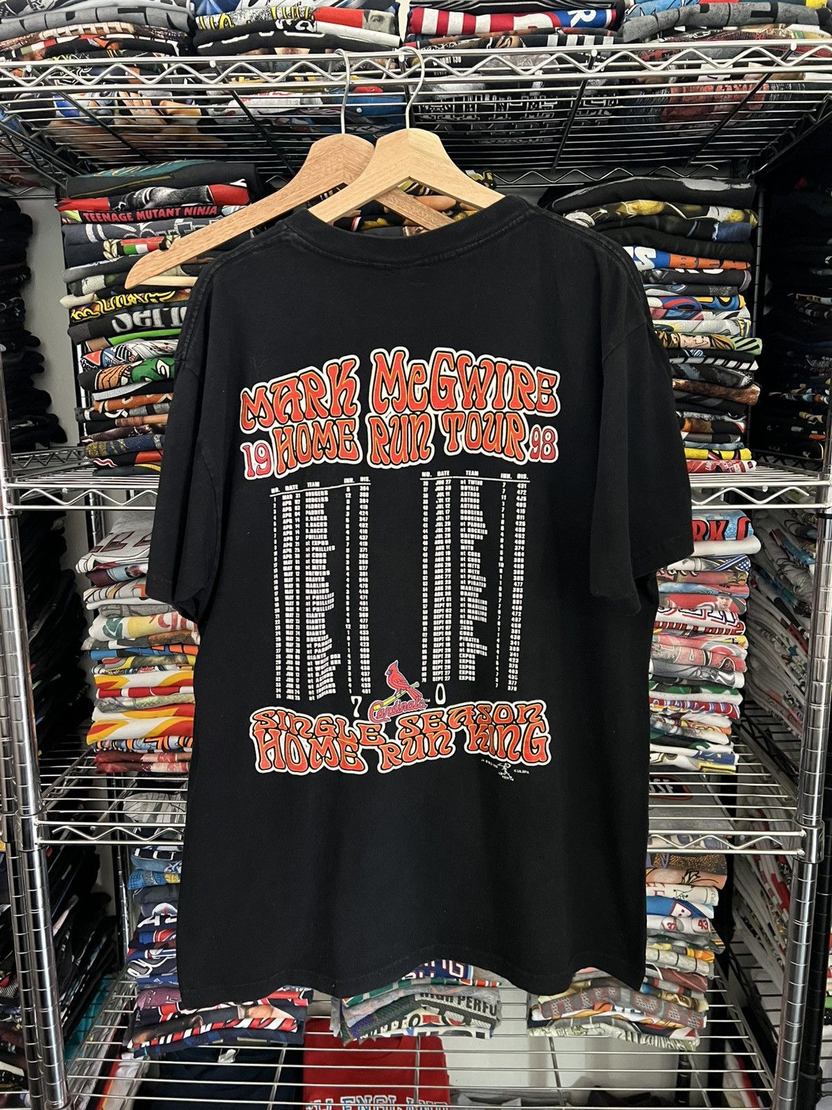 MLB 1998 Mark McWire Home Run Tour Tee St Louis Cardinals Size US XL / EU 56 / 4 - 2 Thumbnail