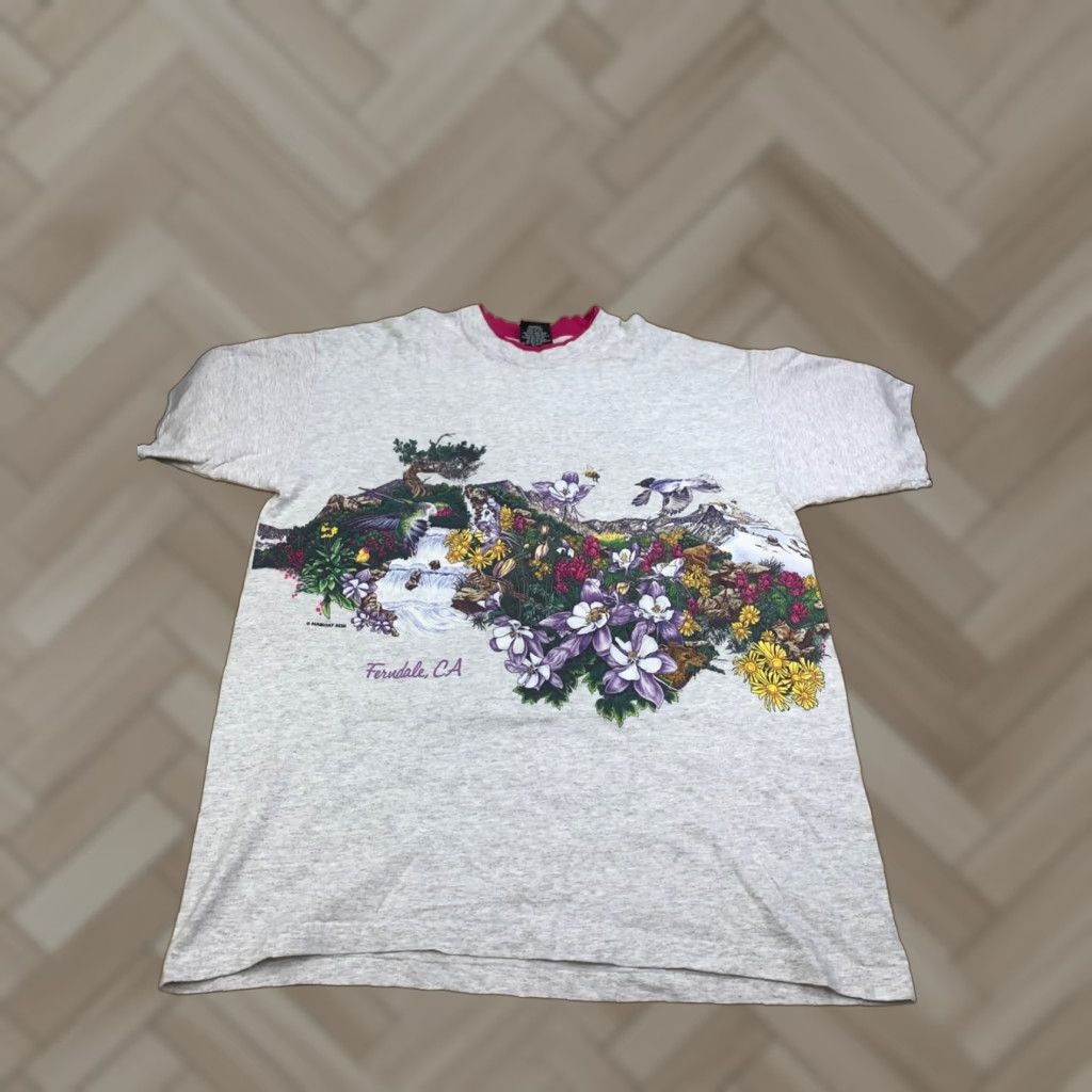 Doublet VINTAGE Signal Nature Shirt XL Gray 90s Unisex Adults Short Sleeve Crew Neck Graphic Print T-Shirt Size US XL / EU 56 / 4 - 1 Thumbnail