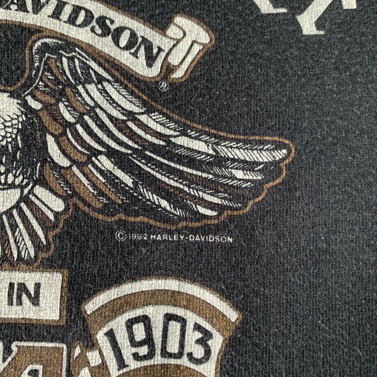 Harley Davidson × Vintage 1982 Harley Davidson Half Zipper Sweater Size US L / EU 52-54 / 3 - 6 Thumbnail
