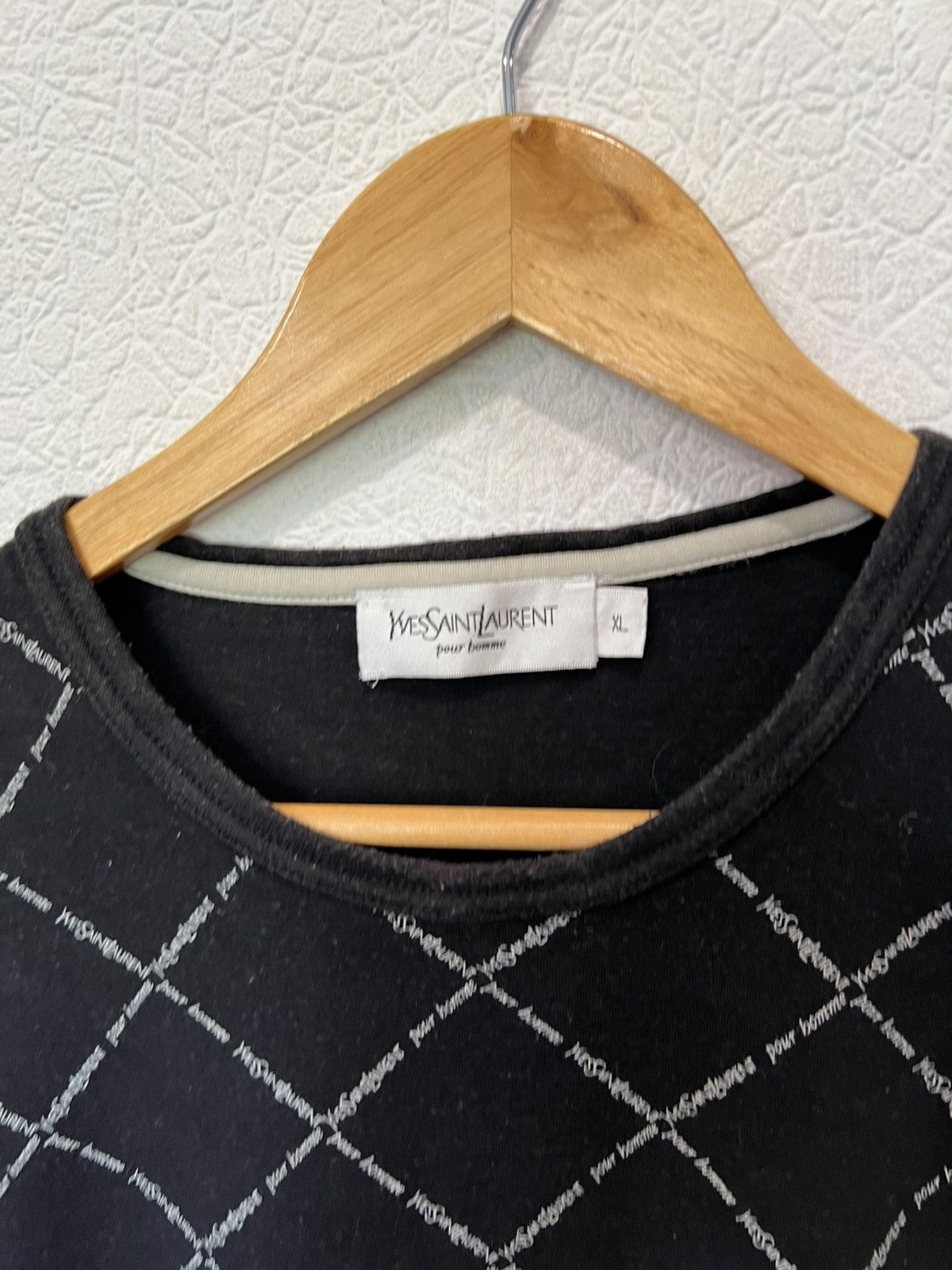 Yves Saint Laurent Yves Saint Laurent T Shirt Tee Monogrammed Black Size US XL / EU 56 / 4 - 3 Thumbnail
