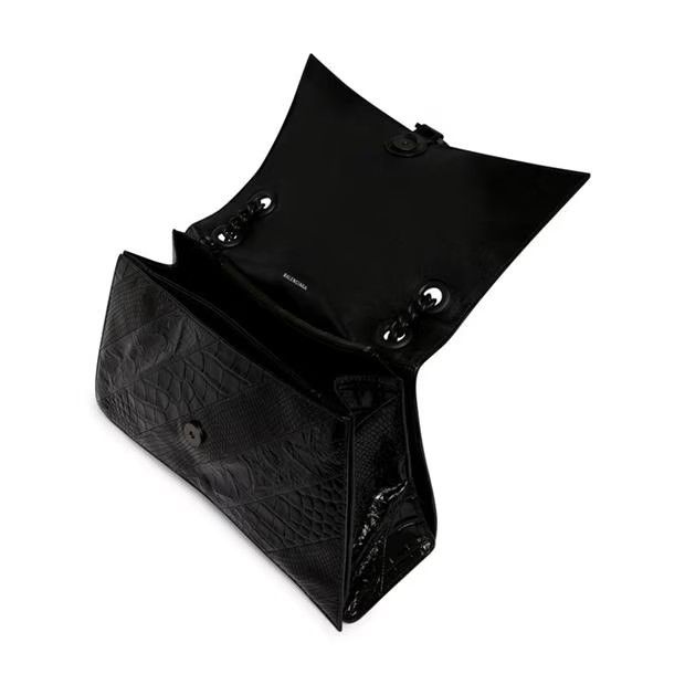 Balenciaga o1g2r1mq0924 Size: OS / Crush Medium Chain Bag in Black Size ONE SIZE - 3 Thumbnail