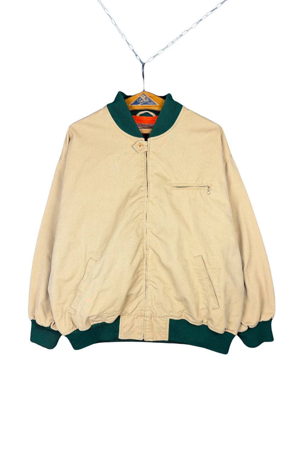 FW93 Polo Sportsman Canvas Bomber | XL | Khaki/Forest/Blaze image 4