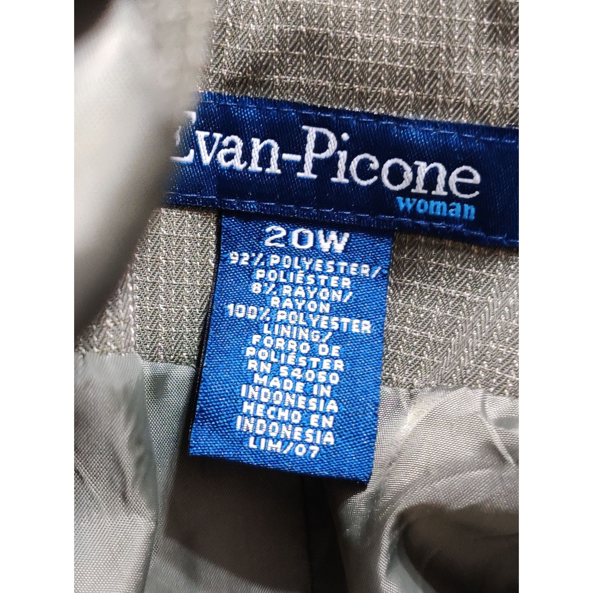 Vintage Vintage Evan Picone 20W Plus Size Green Microcheck Tailored Size XXL / US 16-18 / IT 52-54 - 8 Thumbnail