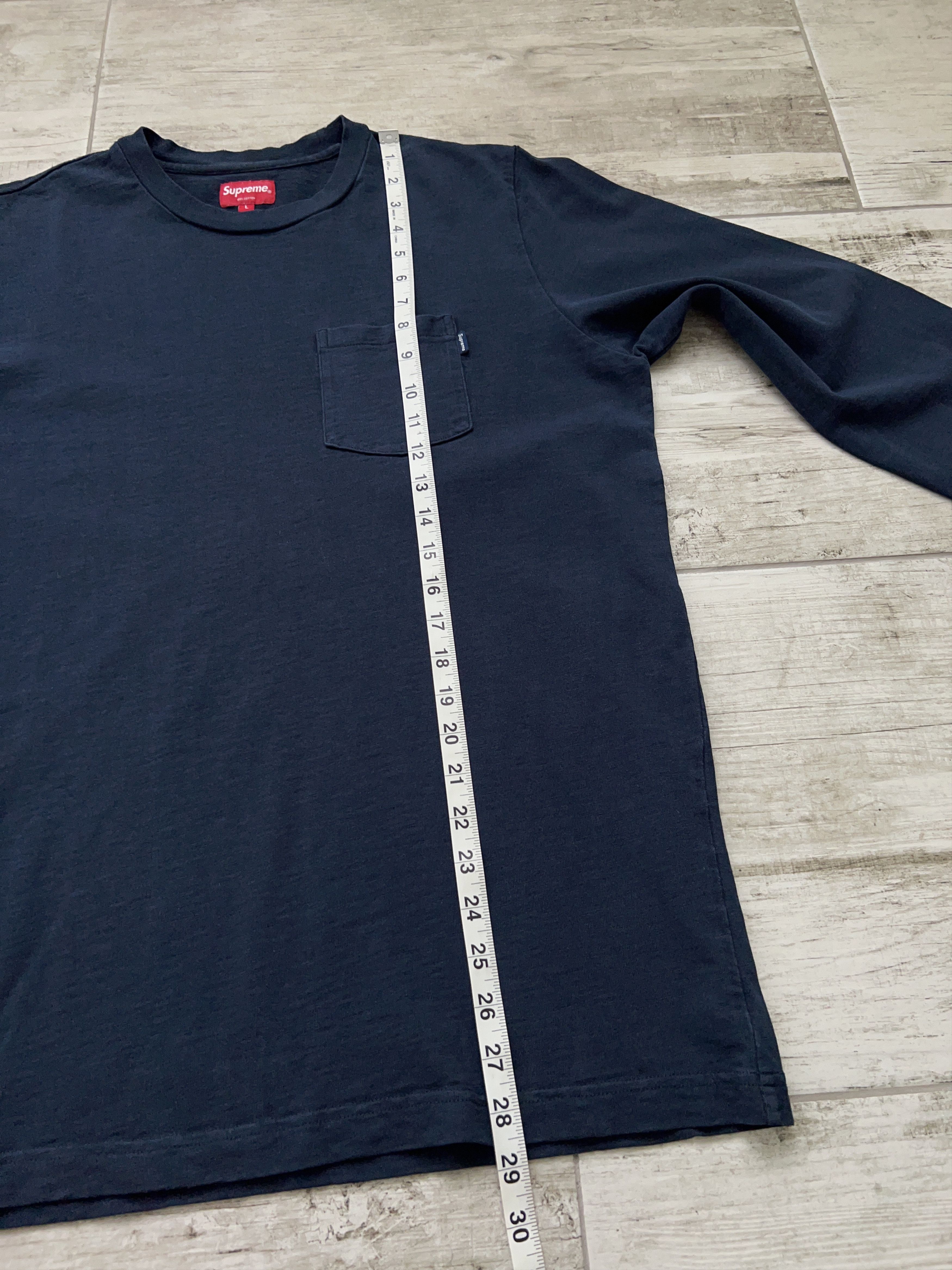 Supreme Supreme Pocket Long Sleeve Shirt Pullover Navy Blue Cotton L Size US M / EU 48-50 / 2 - 7 Thumbnail