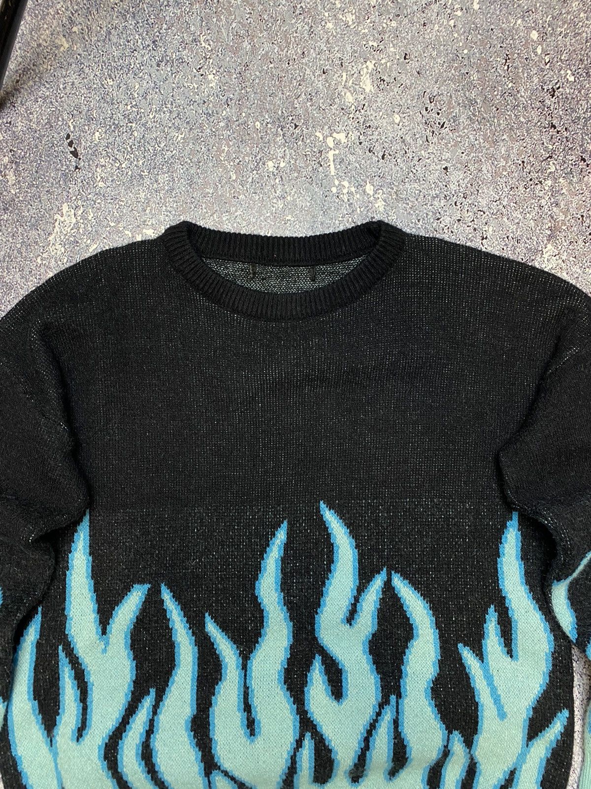 Japanese Brand 💥CRAZY Y2K FLAME KNIT SWEATER Size US S / EU 44-46 / 1 - 7 Thumbnail