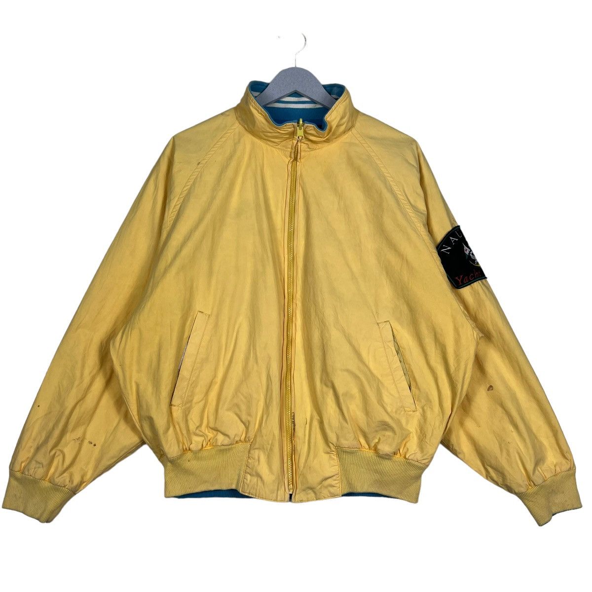 Mega Yacht × Nautica × Vintage 🔥 90s VINTAGE NAUTICA YACHT CLUB REVERSIBLE BOMBER JACKET Size US L / EU 52-54 / 3 - 14 Thumbnail