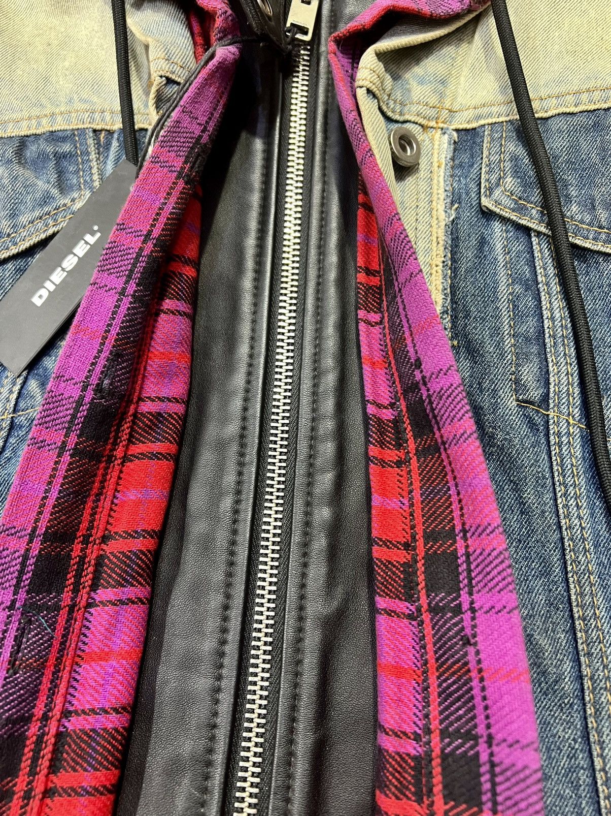 Diesel Diesel L-MARALI triple layer leather jacket for womens Size S / US 4 / IT 40 - 10 Thumbnail
