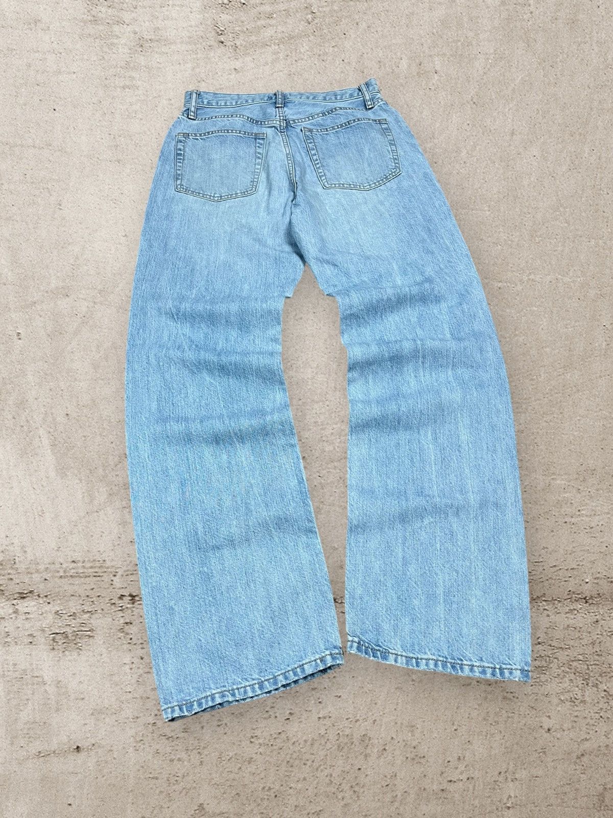 Japanese Brand Uniqlo Distressed Reguler Fit Jeans Pants Baby Blue 27w @204 Size US 30 / EU 46 - 4 Thumbnail