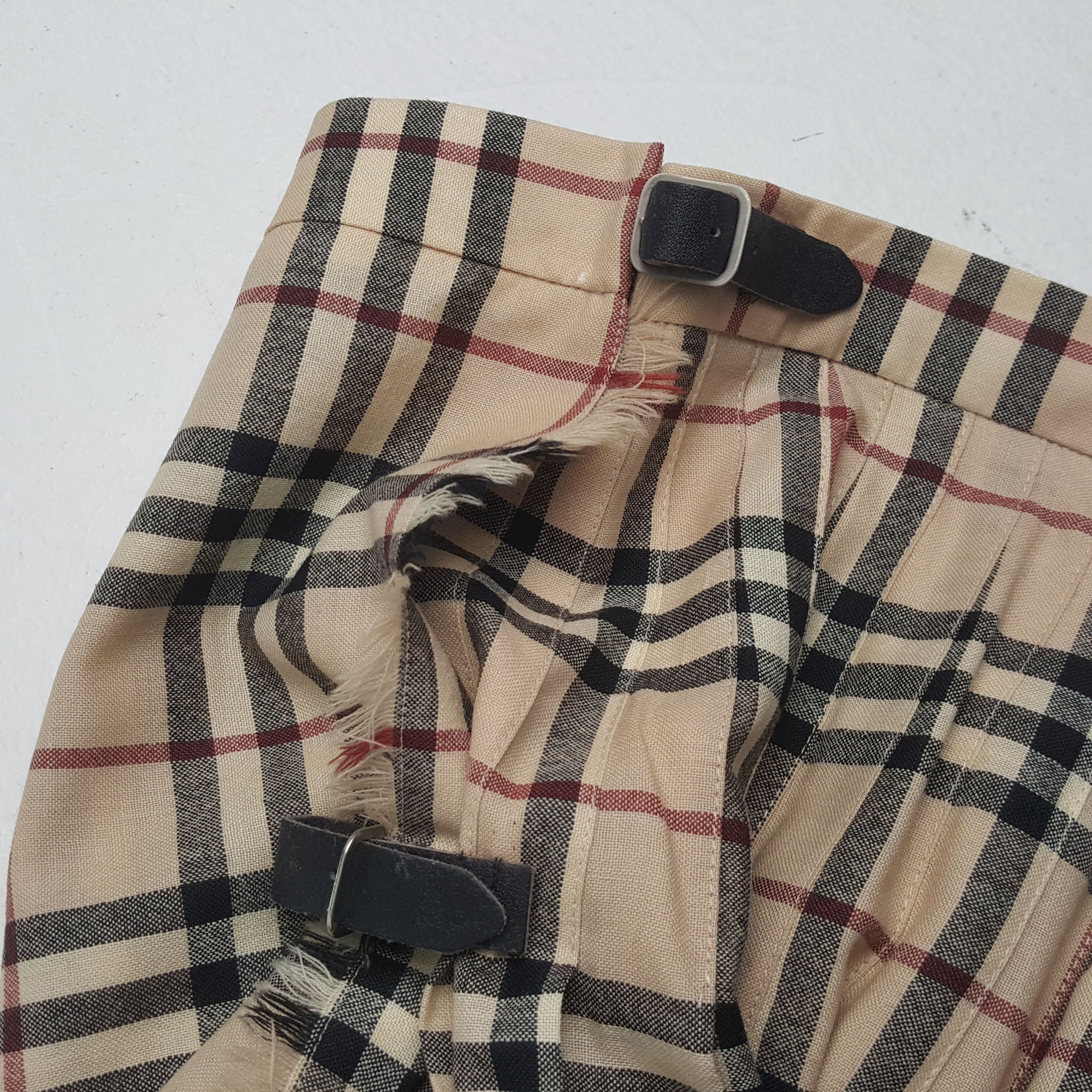 Burberry × Vintage BURBERRY LONDON Luxury Brand Nova Check Design Skirt Size 22" - 6 Thumbnail