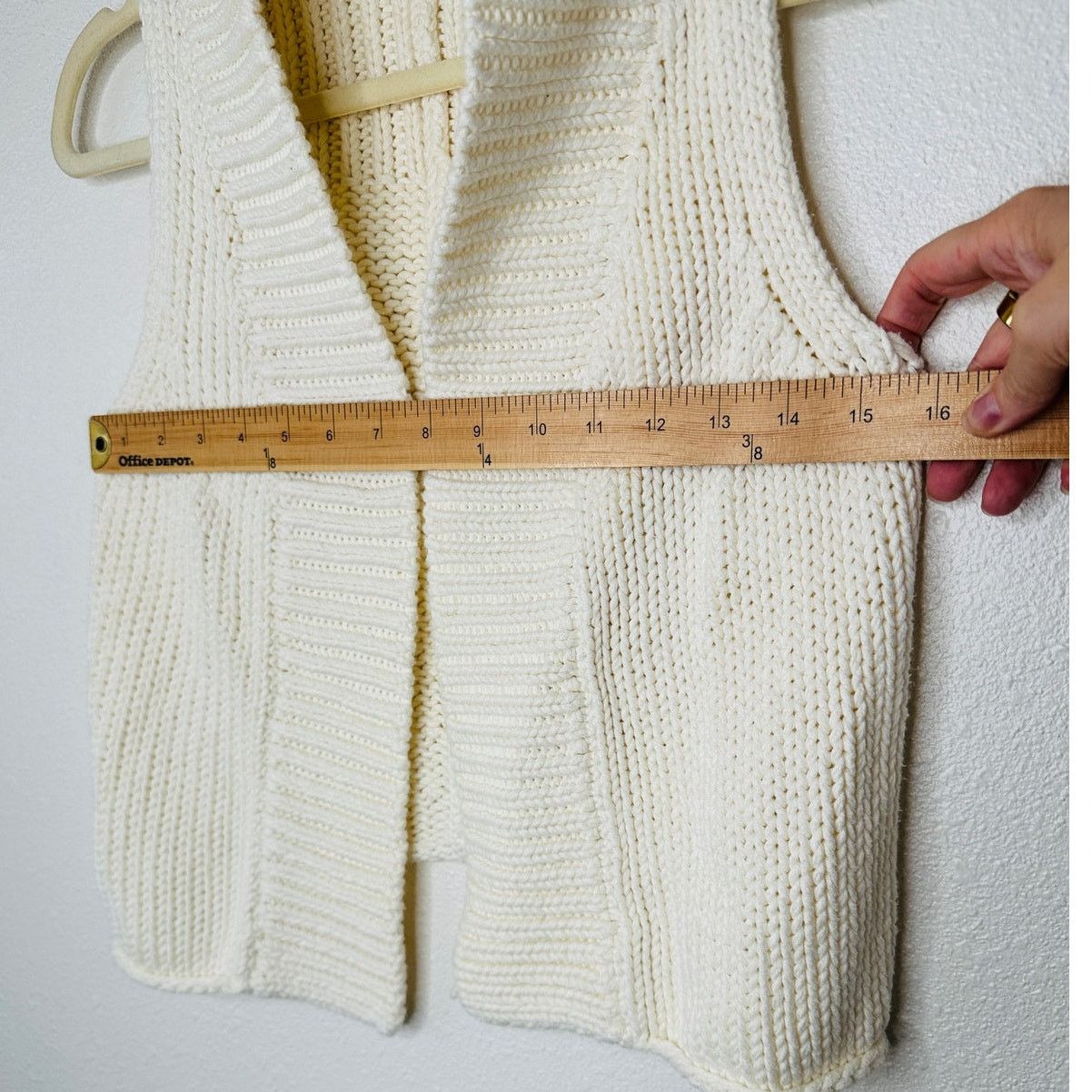 Theory Theory Ivory Cream Chunky Knit Cropped Sweater Vest Small Size S / US 4 / IT 40 - 11 Thumbnail