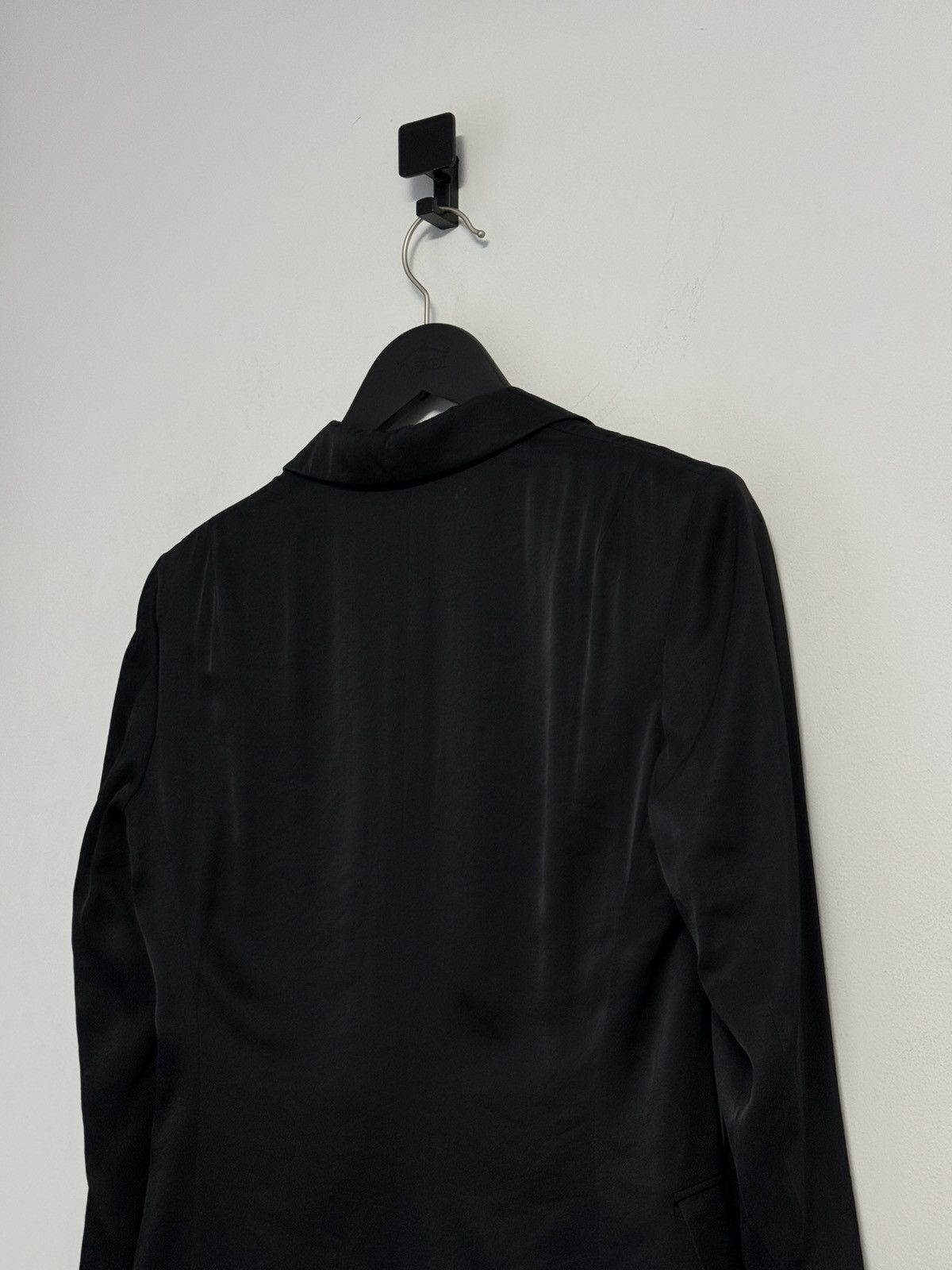 Jil Sander JIL SANDER Black Silk Lined Coat Jacket Made in Italy Blazer Size XS / US 0-2 / IT 36-38 - 18 Thumbnail