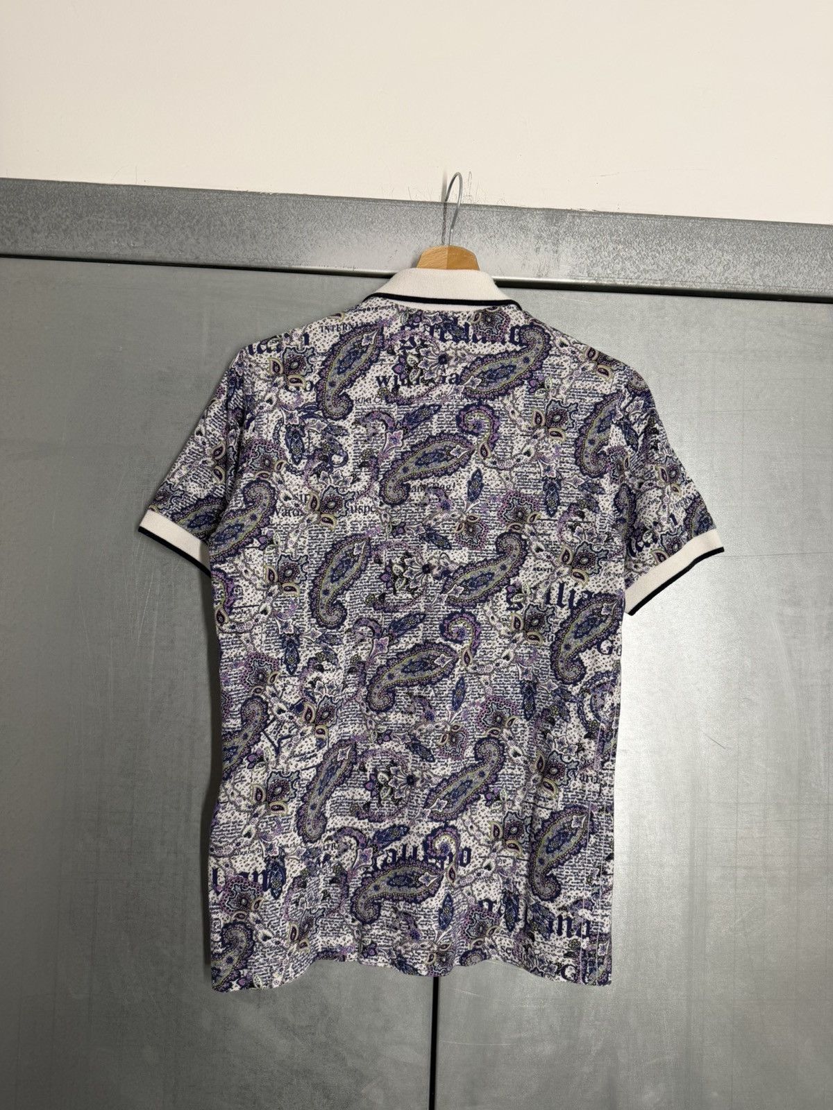John Galliano Vintage 00s John Galliano Overprinted Polo T-Shirt Size US XS / EU 42 / 0 - 10 Thumbnail