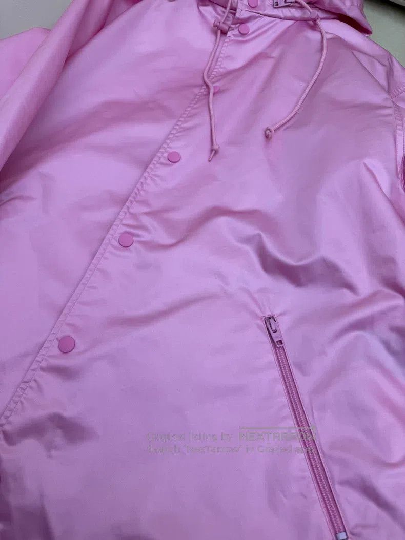 Balenciaga Balenciaga Pink Embroidered Logo Hooded Jacket Size XXS / US 00 / IT 34 - 4 Thumbnail