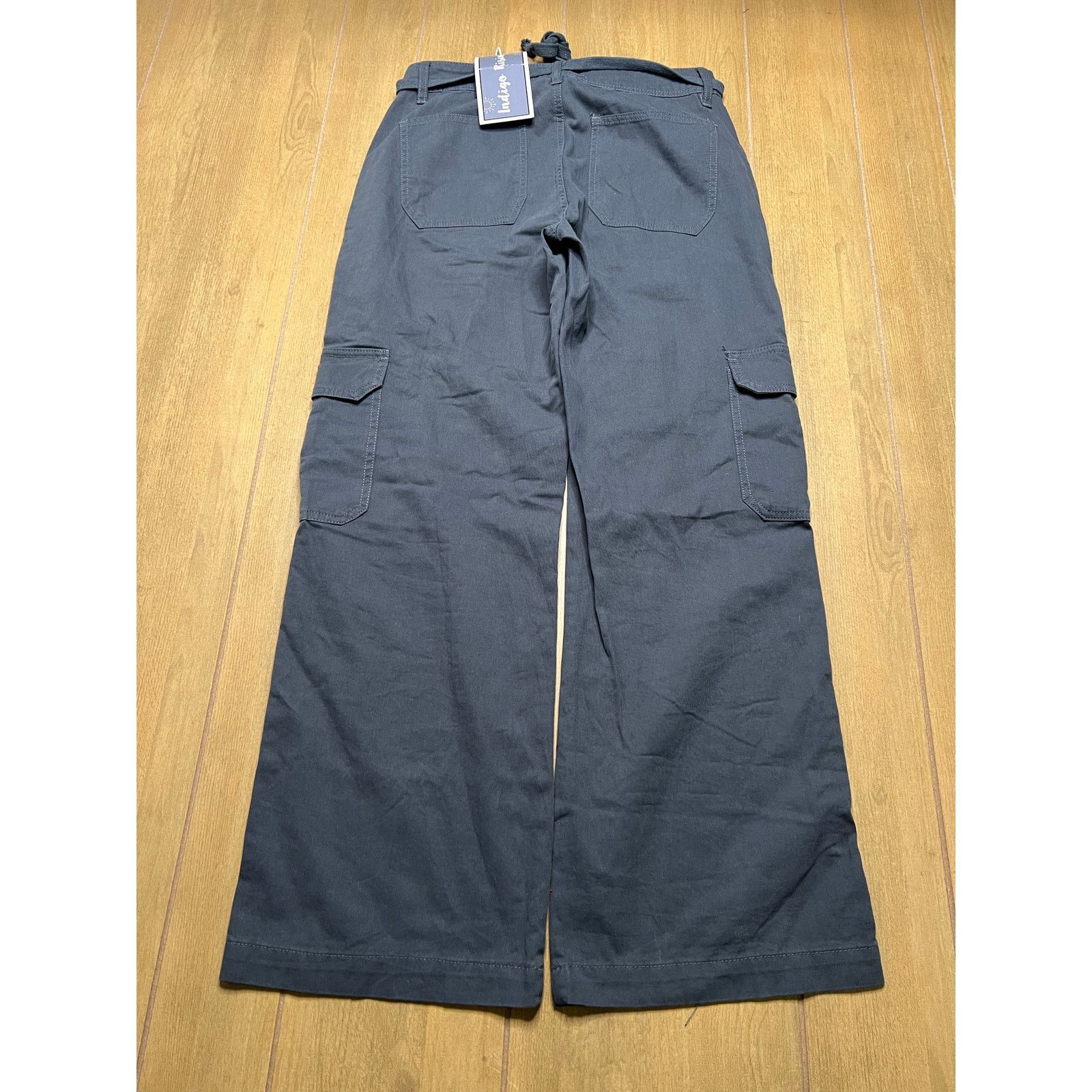 Vintage Indigo Rising Cargo Pants Wide Leg Gray Size 7/28 NWT Y2K Size 27" / US 4 / IT 40 - 2 Thumbnail