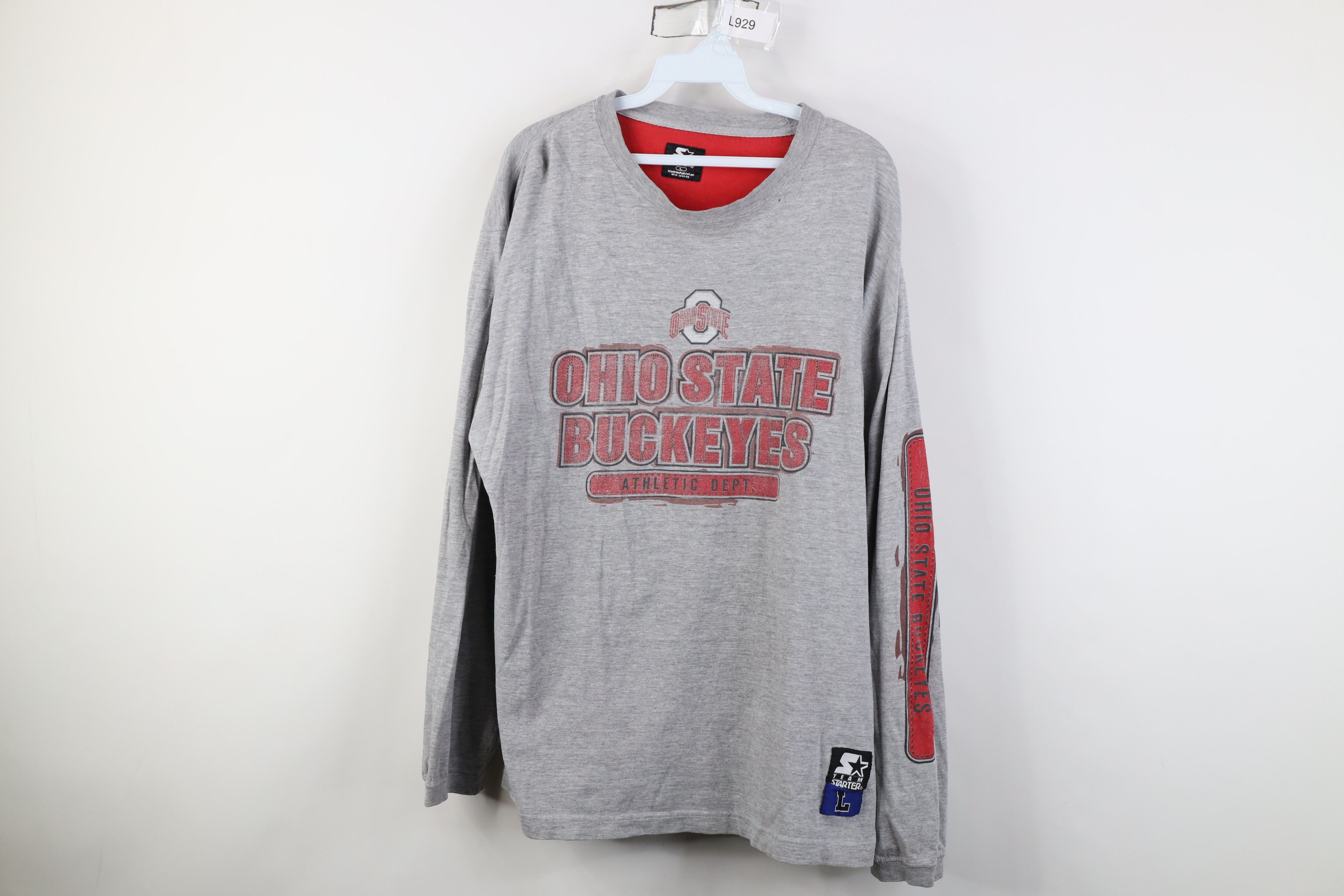 Starter Vintage 90s Starter Ohio University Long Sleeve T-Shirt Size US L / EU 52-54 / 3 - 1 Thumbnail
