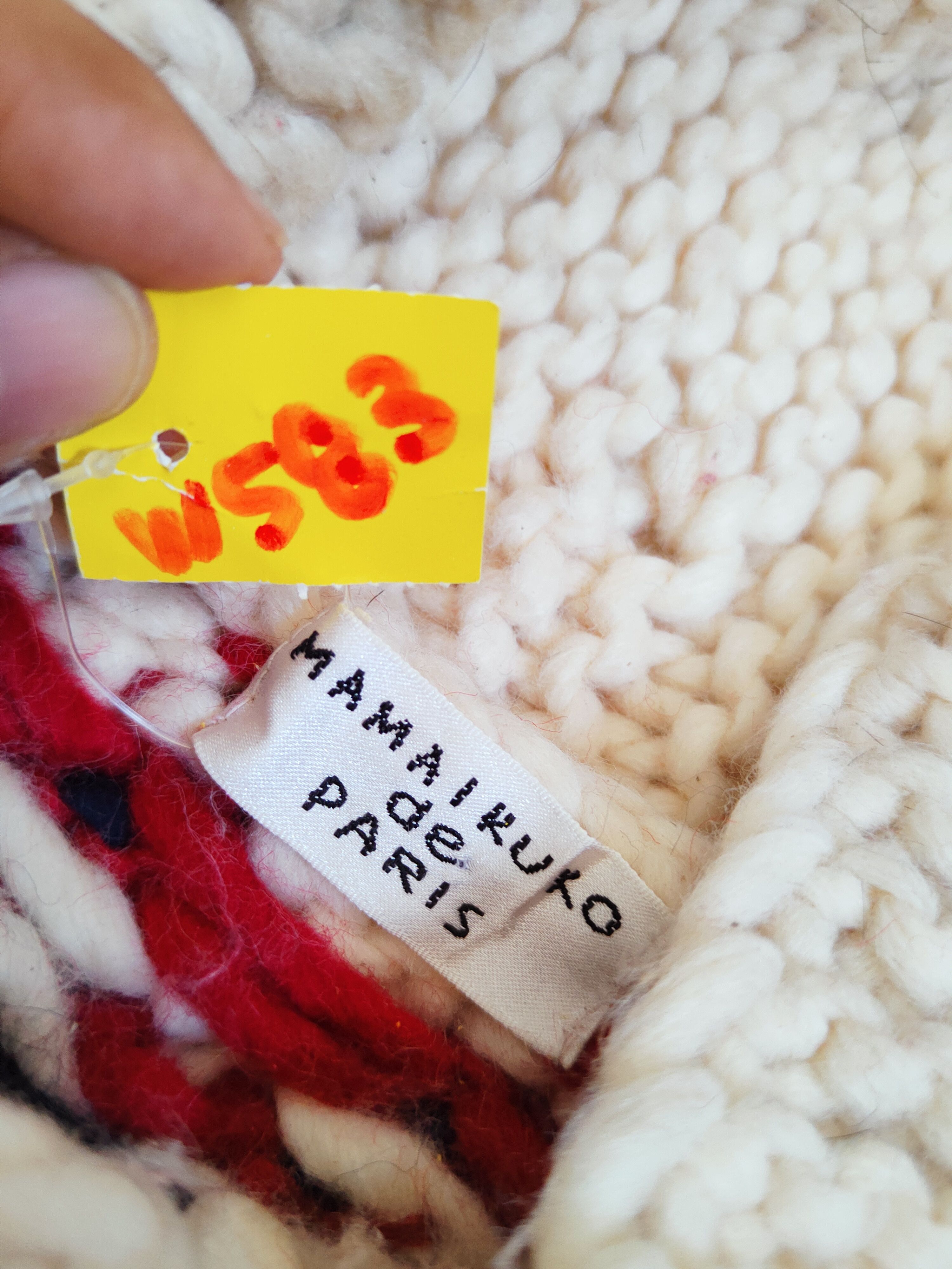 Japanese Brand Mamaikuko de Paris Cream Knitwear Cardigan #W583 Size M / US 6-8 / IT 42-44 - 12 Thumbnail