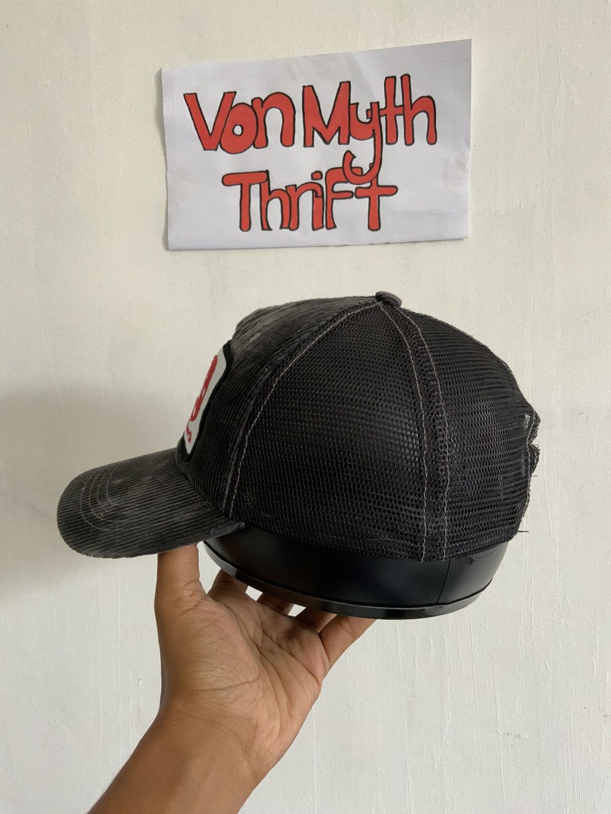 Japanese Brand Vintage Stick to Clothing Orange Corduroy Trucker Hat Size ONE SIZE - 3 Thumbnail