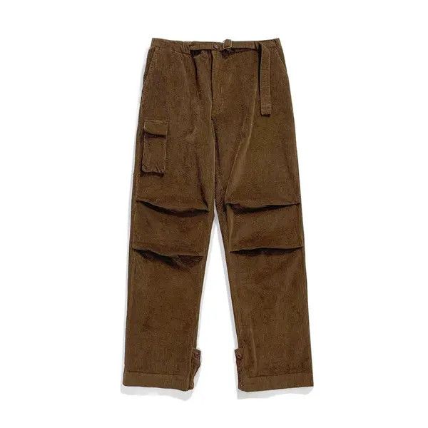 Japanese Brand Kinuka x ishi Brown Corduroy Pleated Pants Size US 32 / EU 48 - 3 Thumbnail