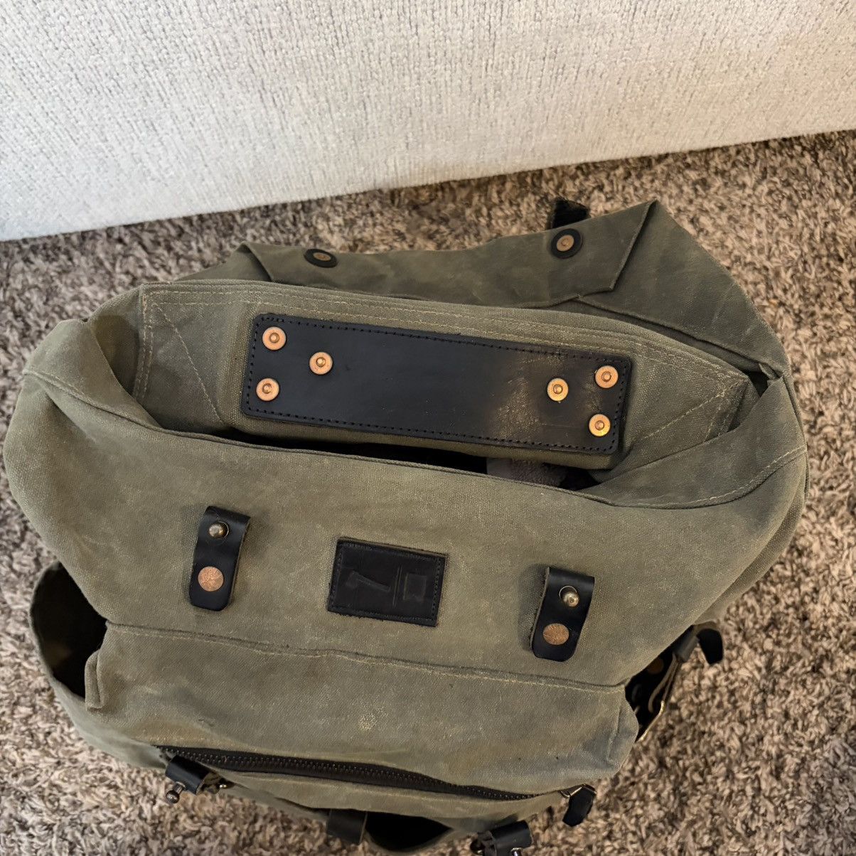 Bradley Mountain Bradley Mountain Wilder Backpack Waxed Canvas Leather Strap Size ONE SIZE - 11 Thumbnail