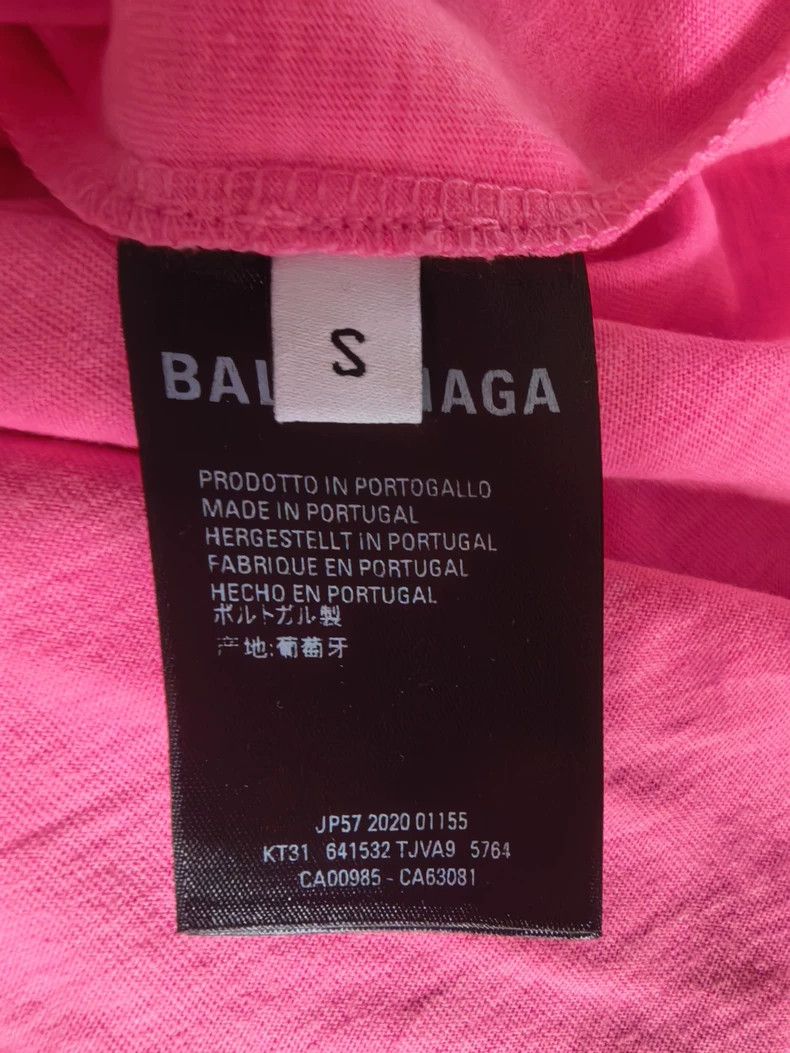 Balenciaga Balenciaga Embroidered Crew Neck Short Sleeve T-Shirt Pink Size US S / EU 44-46 / 1 - 4 Thumbnail