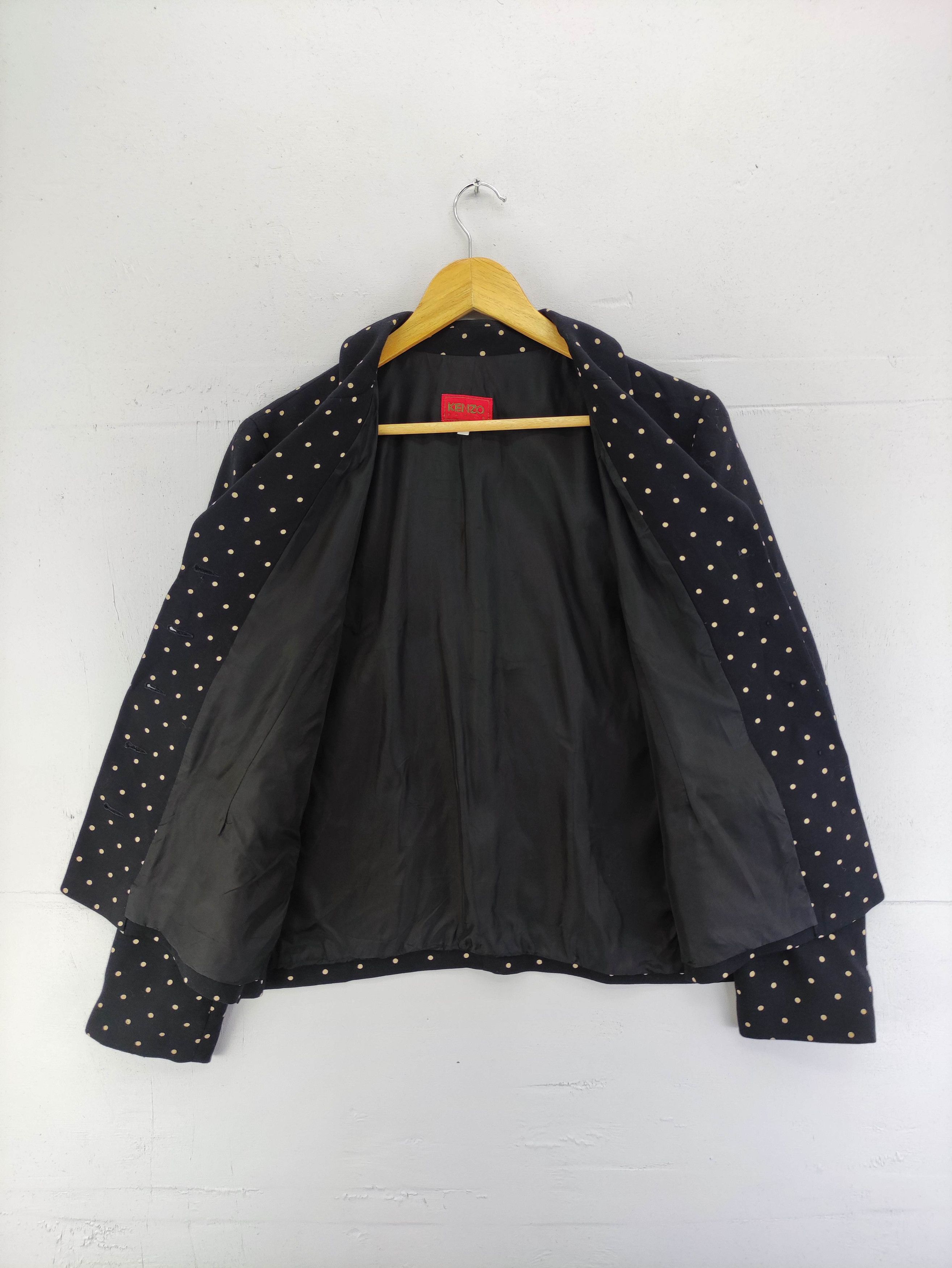 Kenzo Vintage Kenzo Paris Wool Polka Dot Blazer Jacket Size M / US 6-8 / IT 42-44 - 4 Thumbnail