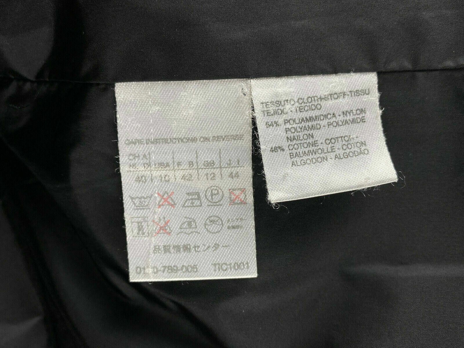 Designer Ladies S' Max Mara Black Full Zip High Jacket Size GB12 F42 Size S / US 4 / IT 40 - 11 Thumbnail