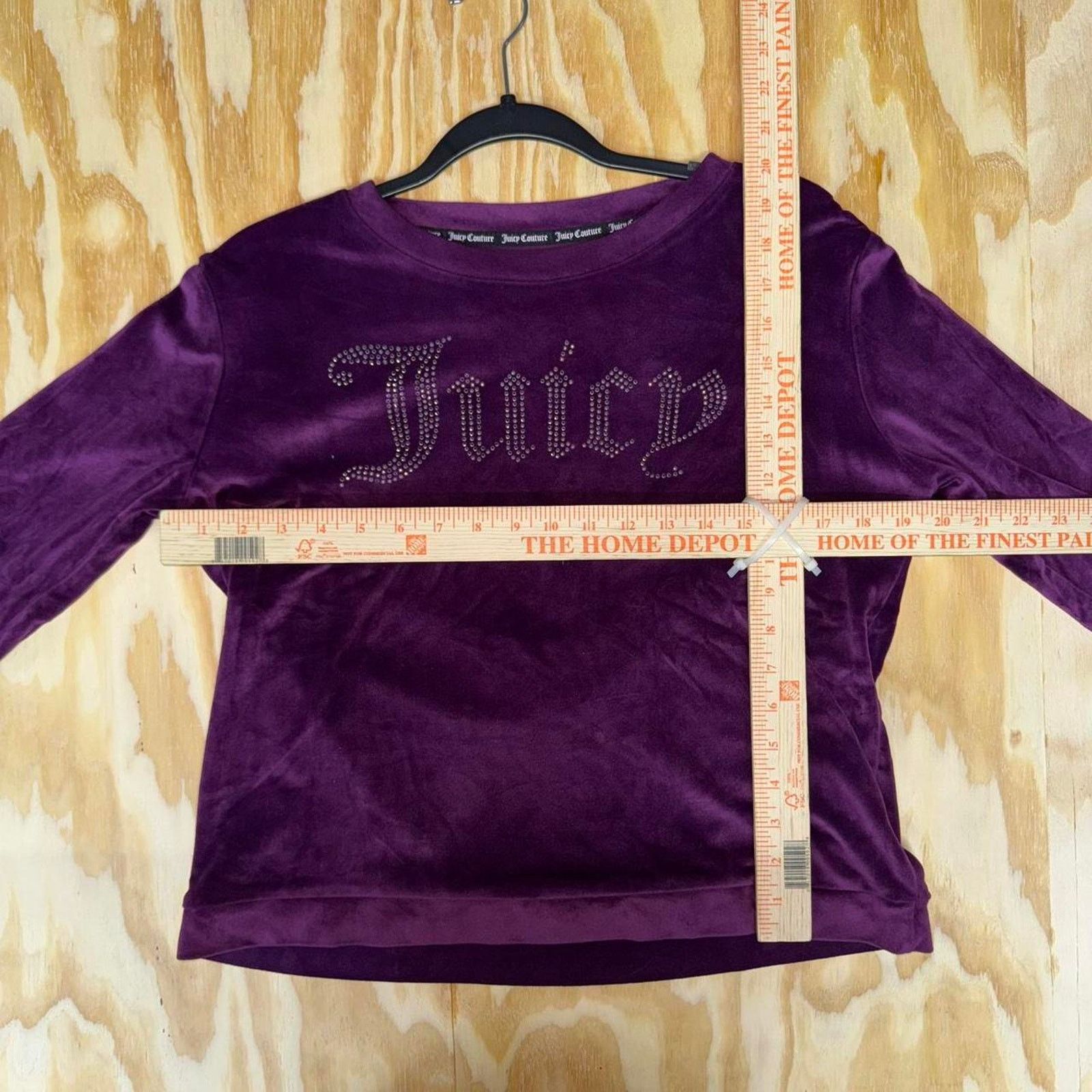 Juicy Couture Vintage y2k juicy rhinestone femme velour velvet sweater Size M / US 6-8 / IT 42-44 - 3 Thumbnail