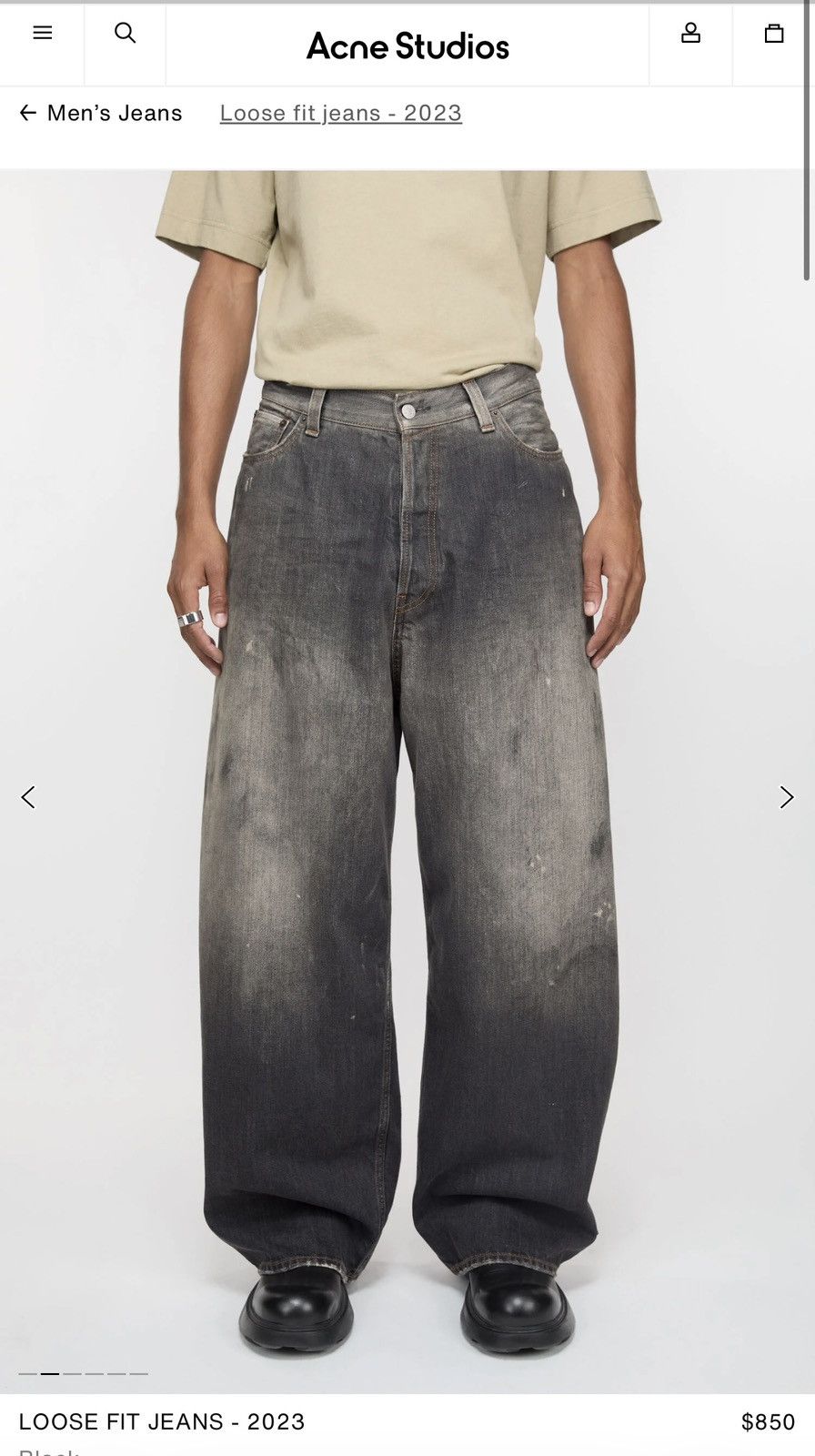 Acne Studios Acne Studios Loose Fit Jeans 1991 Toj Sahara | Grailed