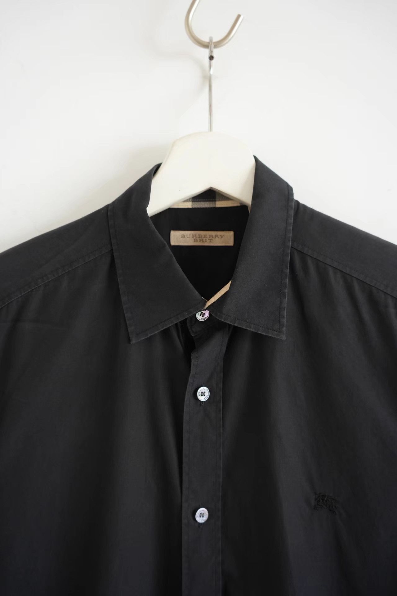 Burberry Burberry Check Panel Black Shirt K4 Size US M / EU 48-50 / 2 - 3 Thumbnail