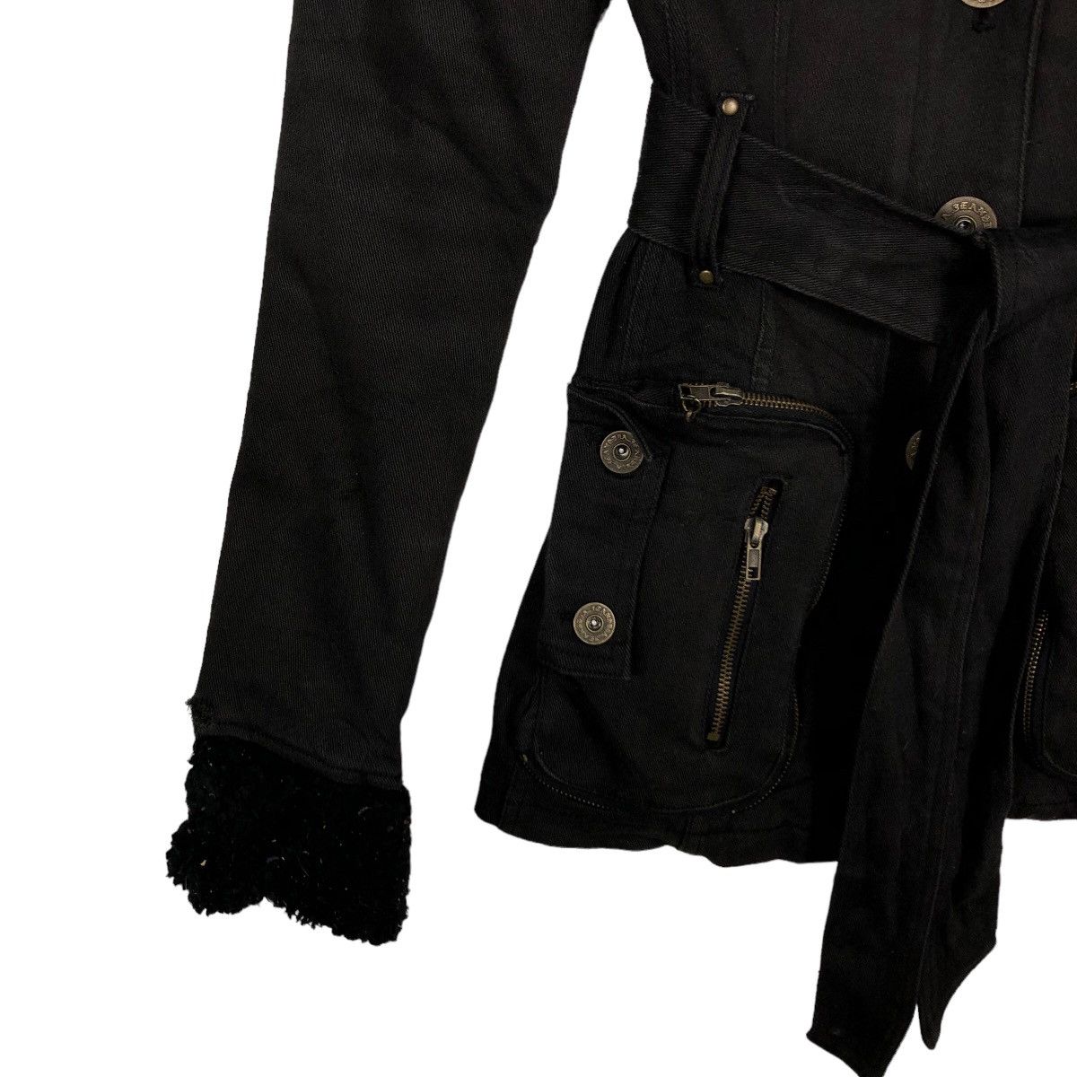 Japanese Brand 🔥Rare Iconic Black Bondage Biker Jacket Parachute DIA Spec Size M / US 6-8 / IT 42-44 - 3 Thumbnail