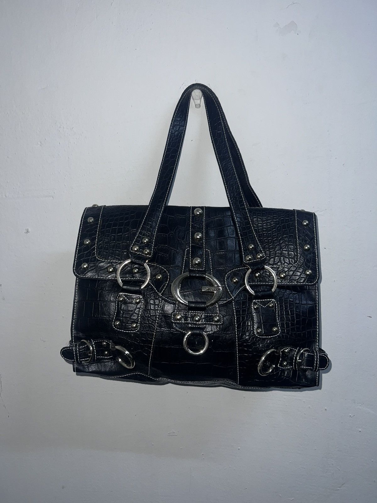 Guess VINTAGE GUESS GOTH PATENT LEATHER HANDBAG Size ONE SIZE - 1 Thumbnail