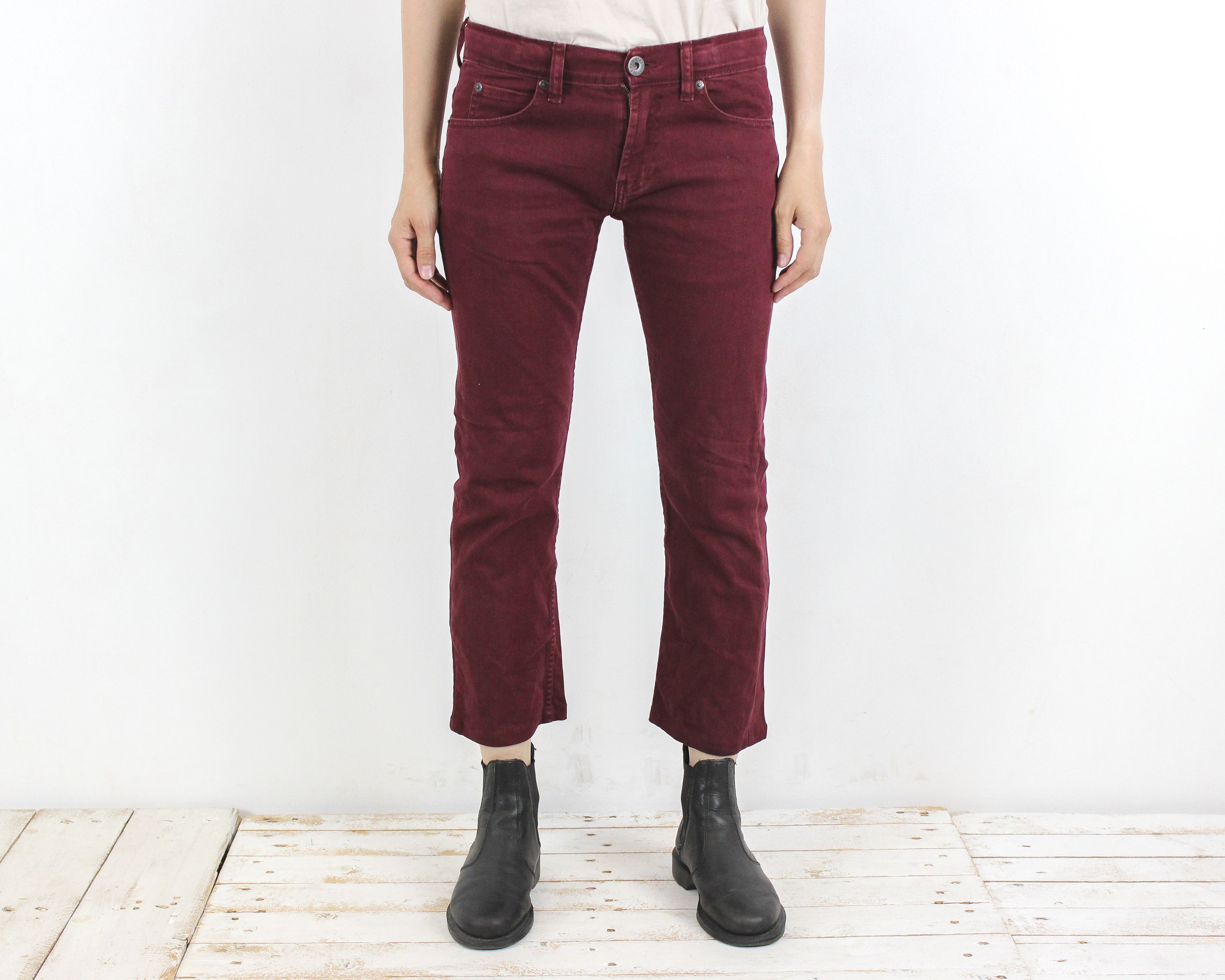 Levi's 511 Denim Jeans Straight Trousers Regular Pants Burgundy Size 28" / US 6 / IT 42 - 1 Thumbnail