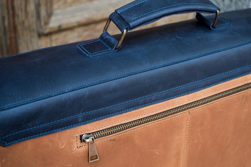 Handmade Leather business men's briefcase Size ONE SIZE - 4 Thumbnail