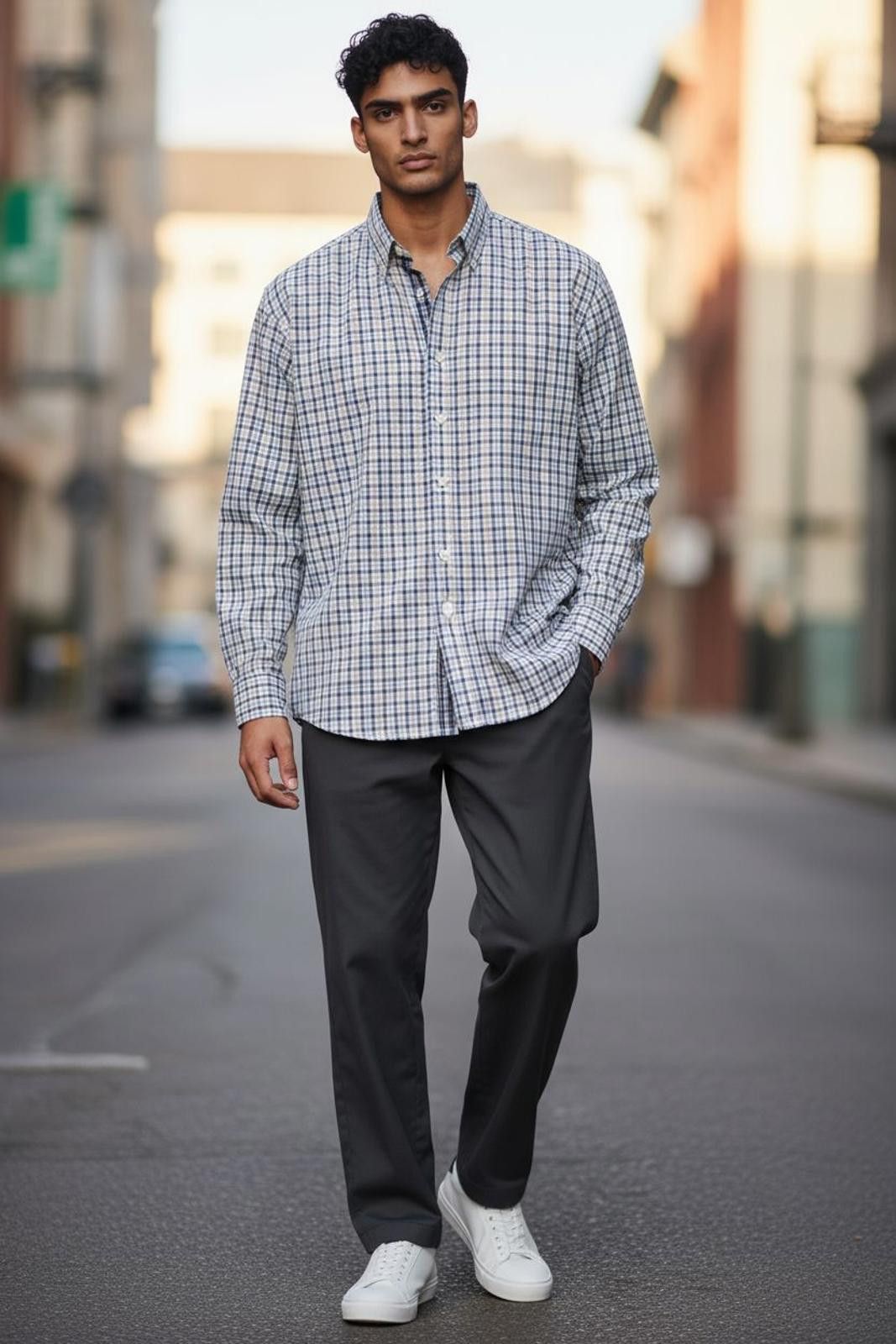 Nautica Nautica Men's Classic Button-Up Checkered Shirt Size 6 1/2 Size US L / EU 52-54 / 3 - 1 Thumbnail