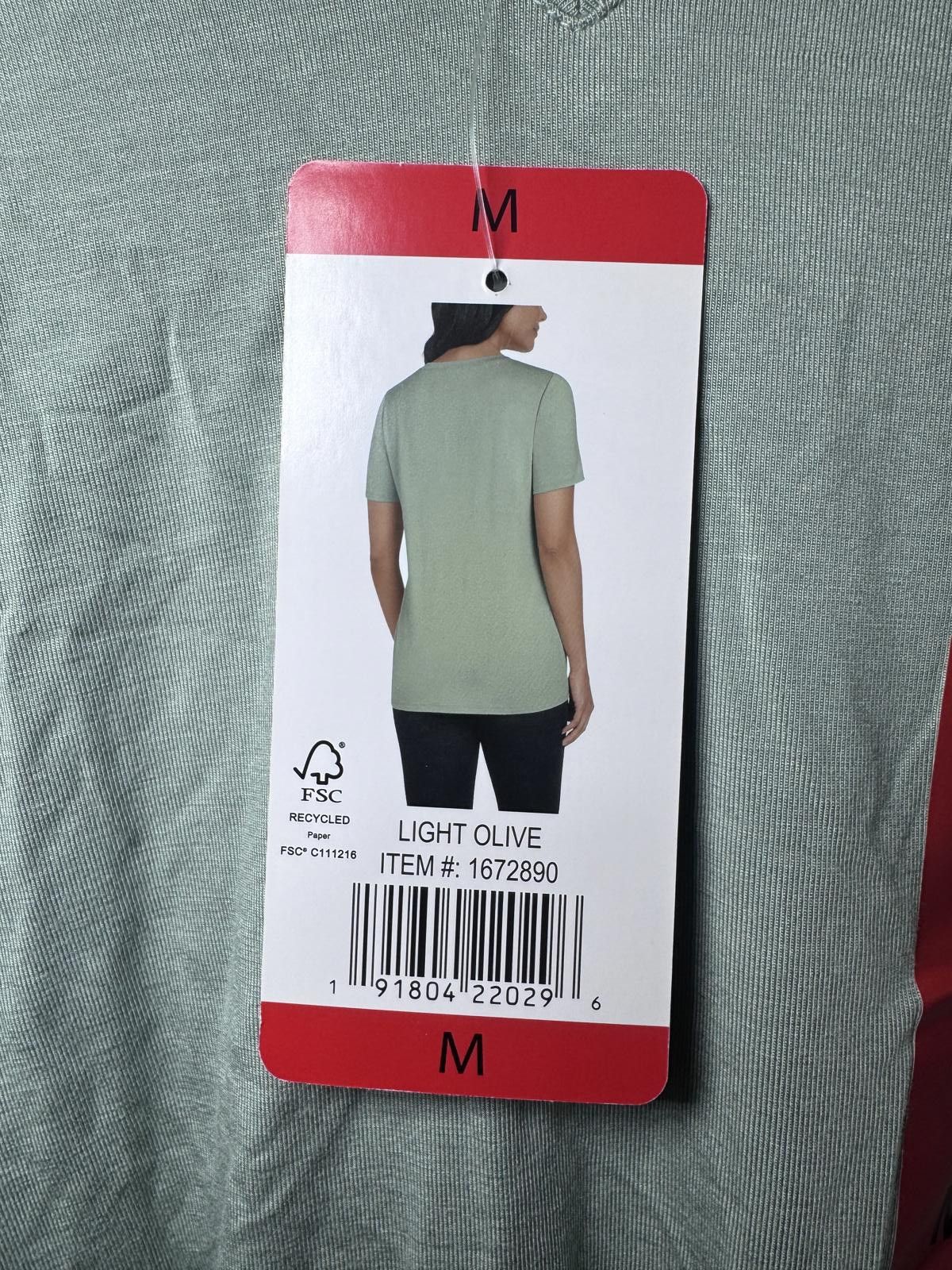 Designer Matty M Women's Light Olive Knotted Tee - Size M Size M / US 6-8 / IT 42-44 - 3 Thumbnail