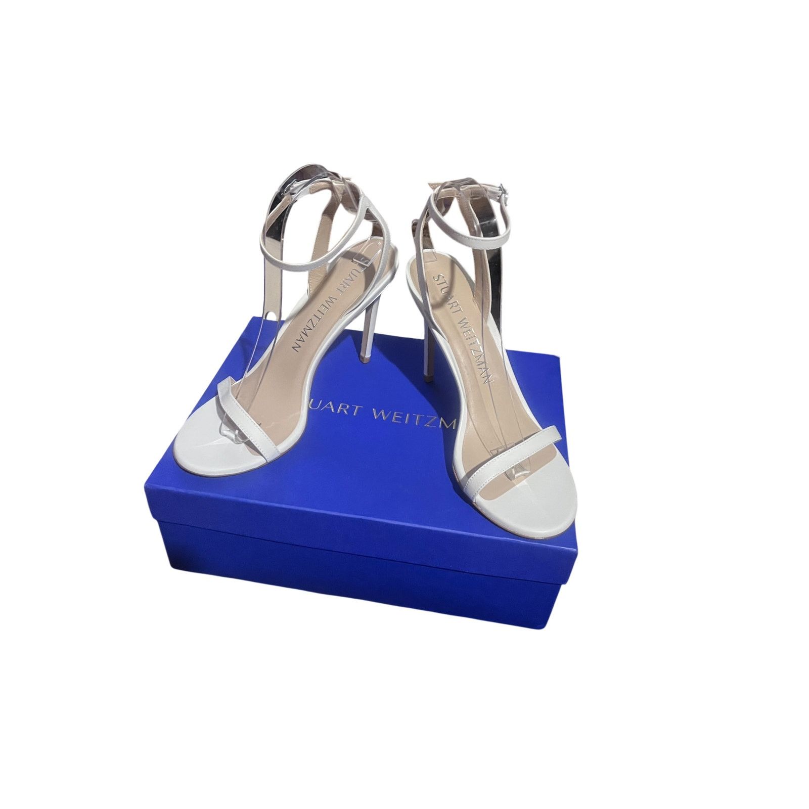 Stuart Weitzman Stuart Weitzman Barelynude White Strappy High Heels Sz 9 NWT Size US 9 / IT 39 - 3 Thumbnail