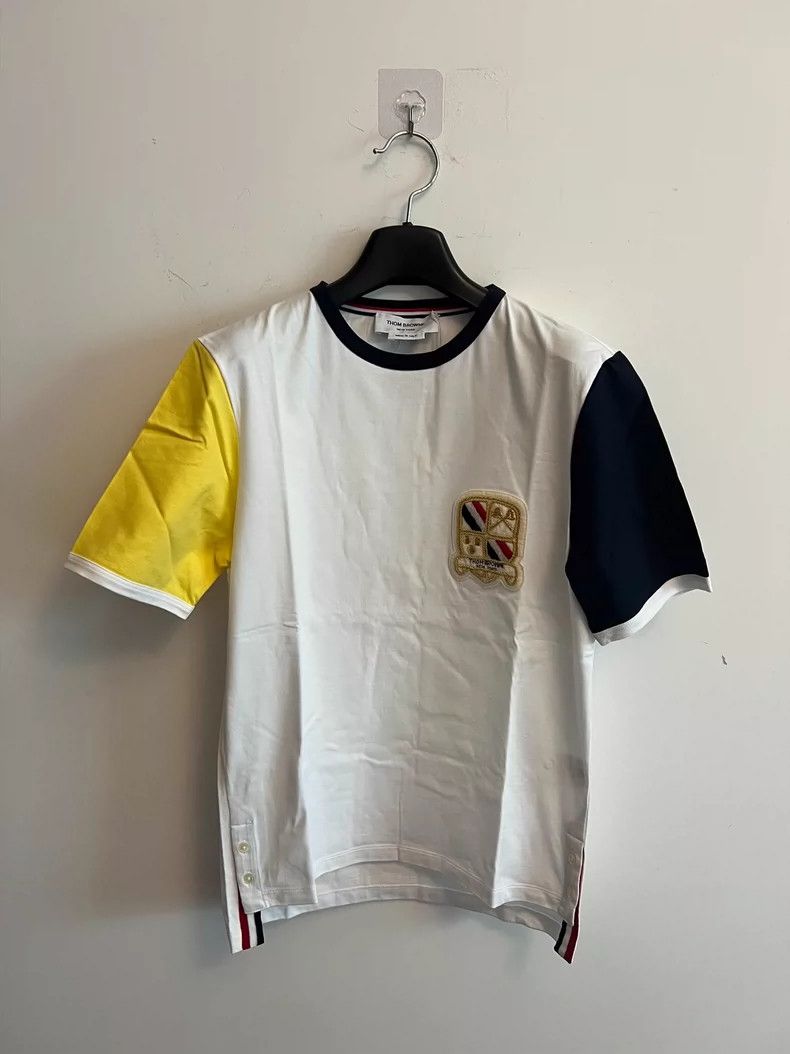 Thom Browne Thom Browne White tee in patchwork Size US XS / EU 42 / 0 - 1 Thumbnail