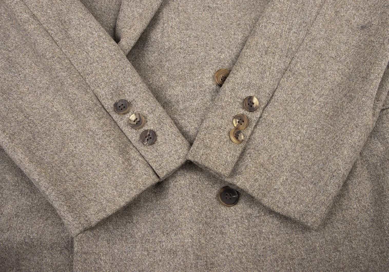 Issey Miyake Wool Nylon Shoulder Double Jacket in Beige M Size US M / EU 48-50 / 2 - 5 Thumbnail