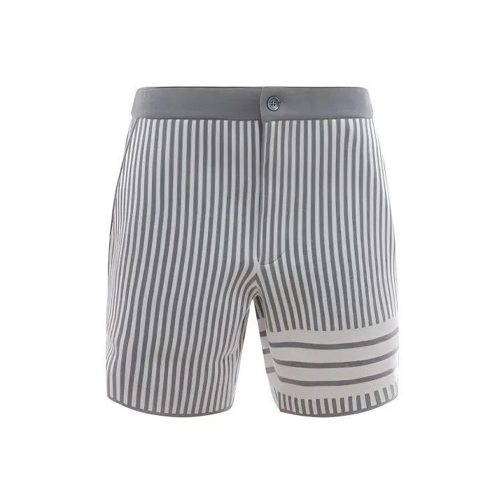 Thom Browne Thom Browne Gray Striped Casual Shorts -2507 Size US 26 / EU 42 - 7 Thumbnail