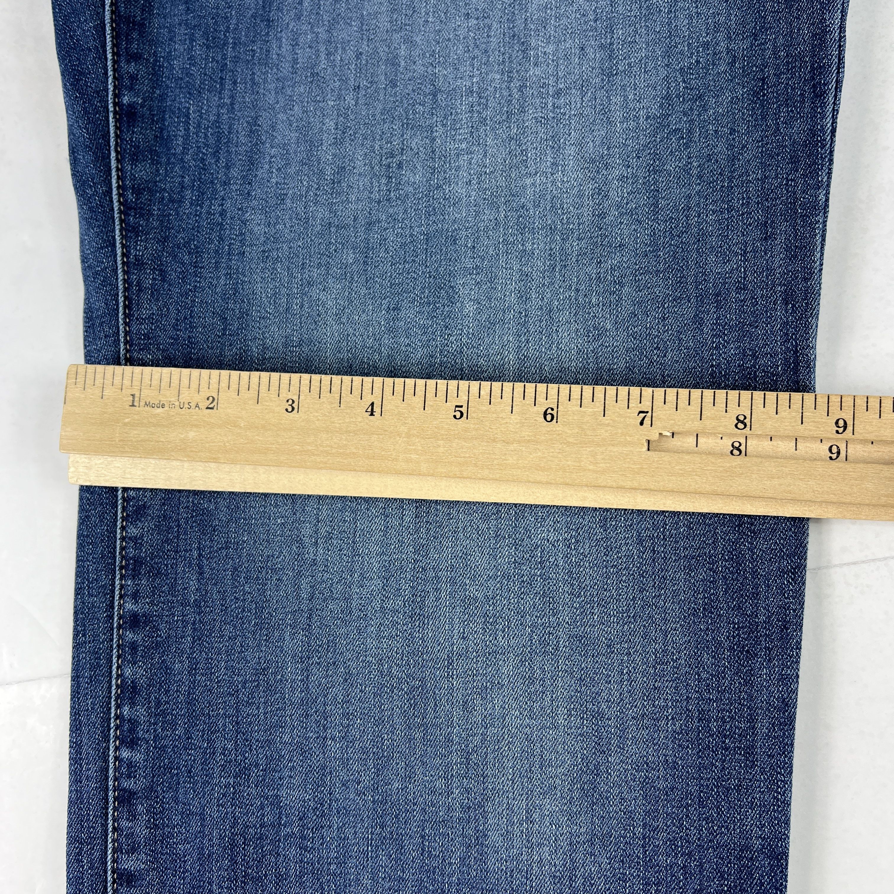 Hudson Hudson Jeans Blake Slim Straight Blue Stretch Denim Size US 35 - 19 Thumbnail