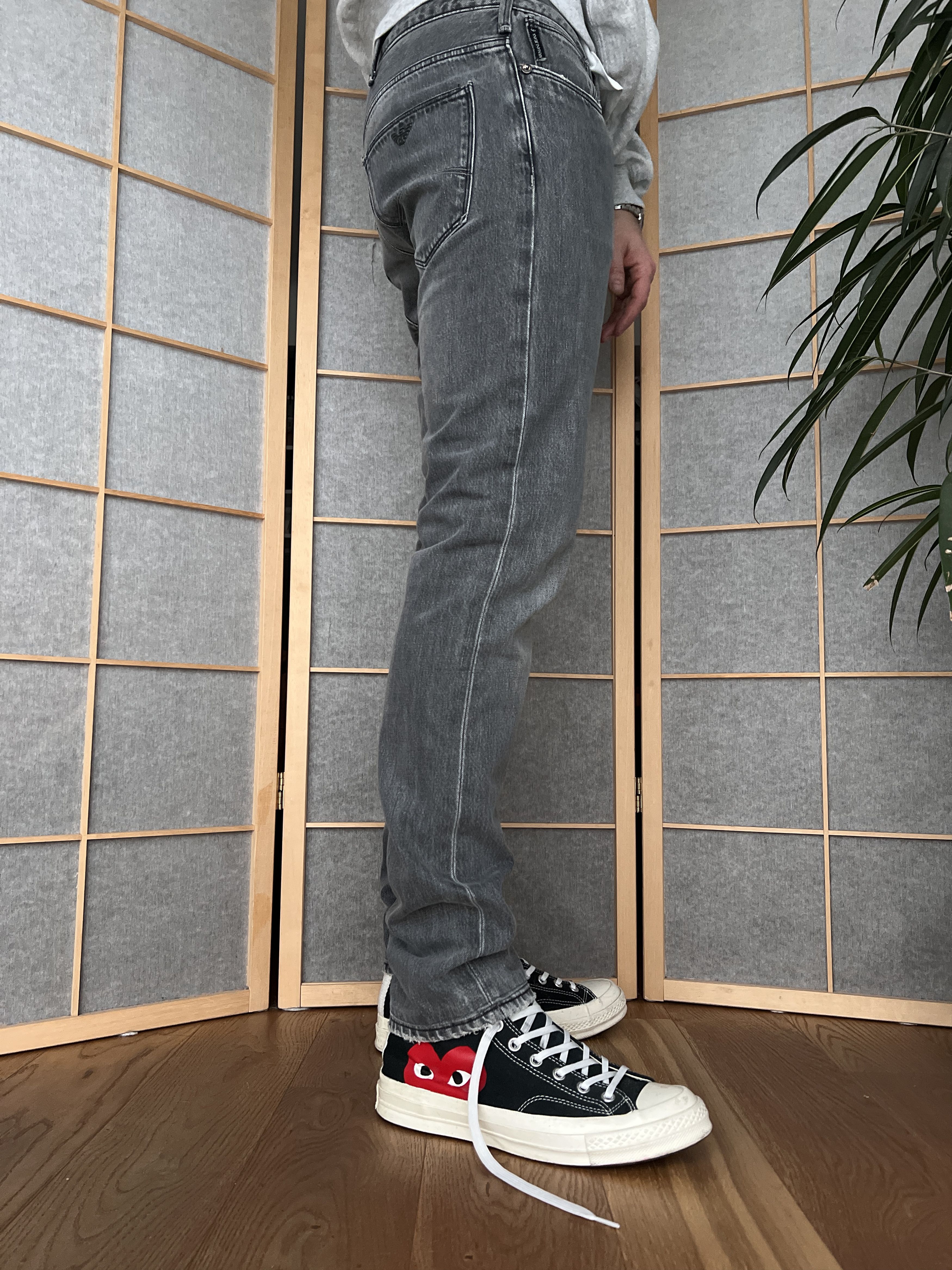 Armani Crazy! Armani jeans black skinny denim stretch slim pants Size US 31 - 7 Thumbnail