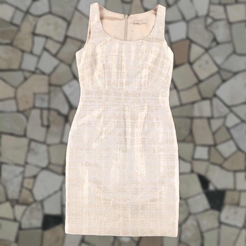 Banana Republic Banana Republic Metallic Sheath Dress Gold Women's 6 Shirt Womens Dress 6 Gold BanRepublic Metallic Sheath Dress Size M / US 6-8 / IT 42-44 - 1 Thumbnail