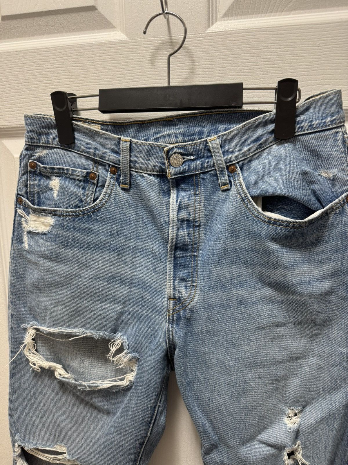 Levi's Made & Crafted Levi's Levis 510 XX Distressed Denim Jeans Blue Rare Size US 32 / EU 48 - 4 Thumbnail