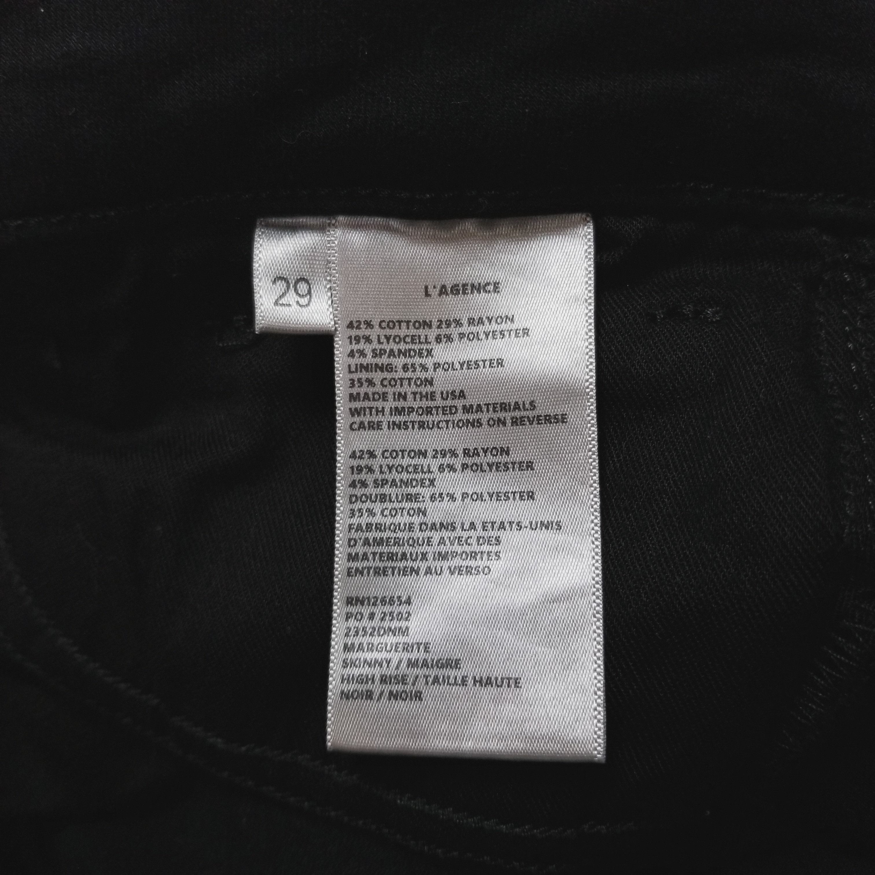 L'AGENCE Marguerite Skinny Jean Size 29" - 6 Thumbnail