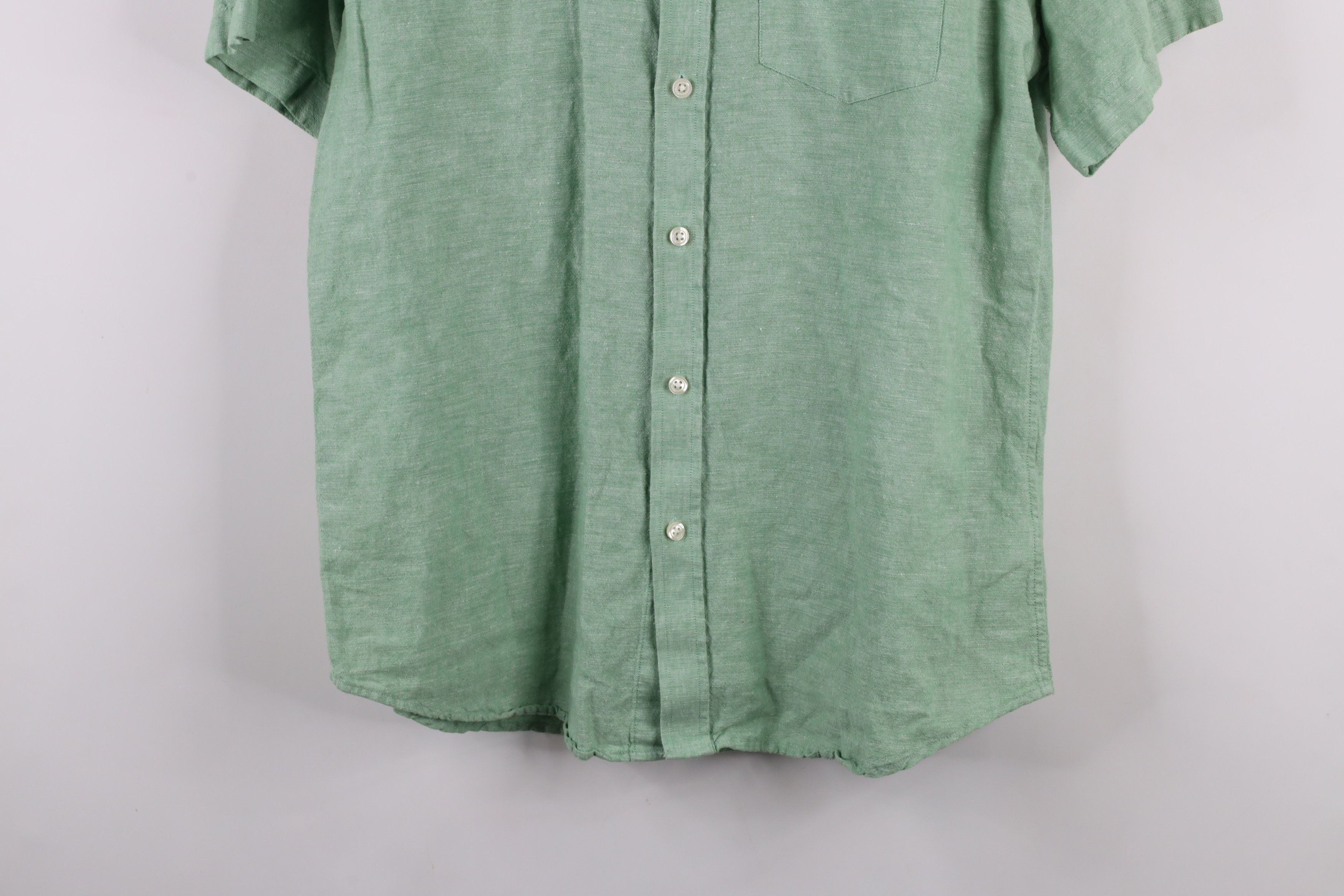 Banana Republic × Vintage Banana Republic Chambray Short Sleeve Button Shirt Green Size US M / EU 48-50 / 2 - 3 Thumbnail