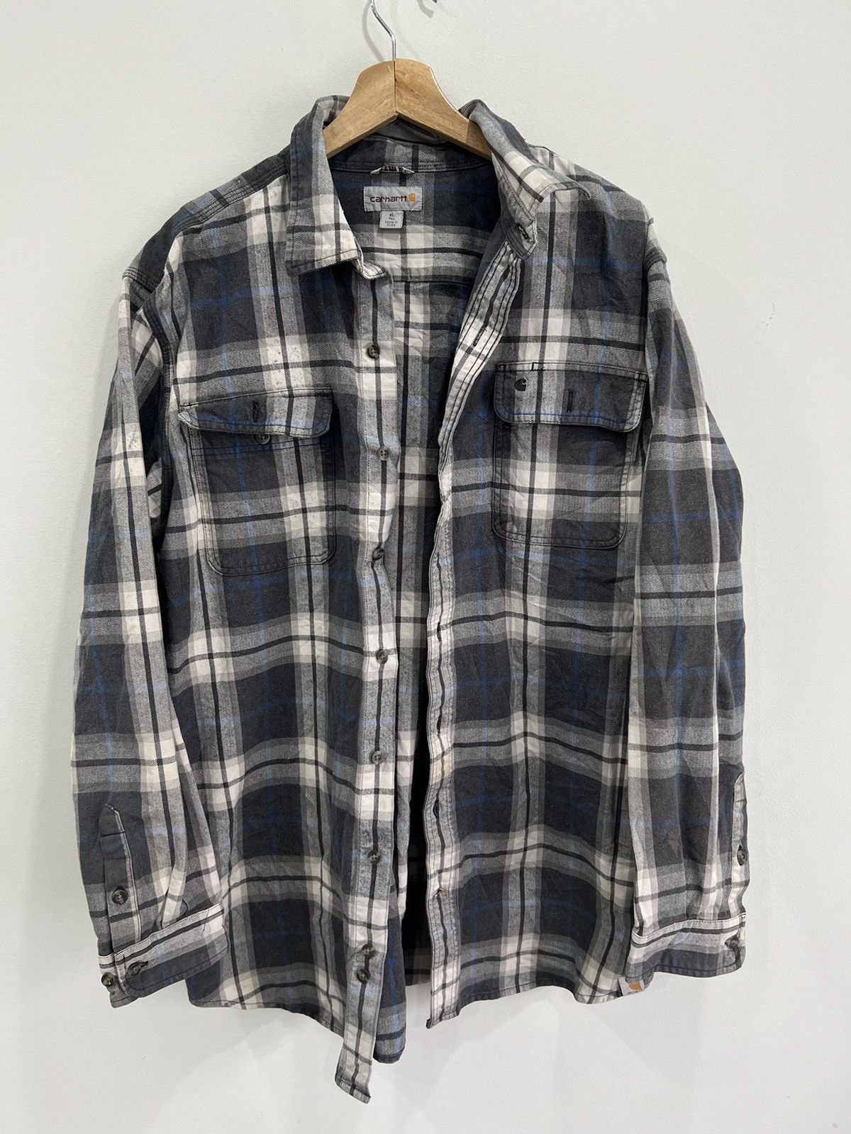 Carhartt Vintage Carhartt Button Up Shirt Plaid xl tall Size US XL / EU 56 / 4 - 1 Thumbnail