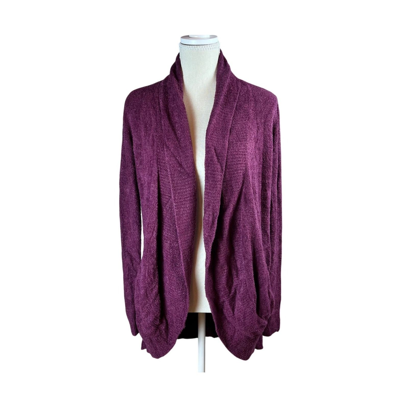 Other Barefoot Dreams CozyChicLite Burgundy Maroon Cardigan XS/S Size S / US 4 / IT 40 - 1 Thumbnail
