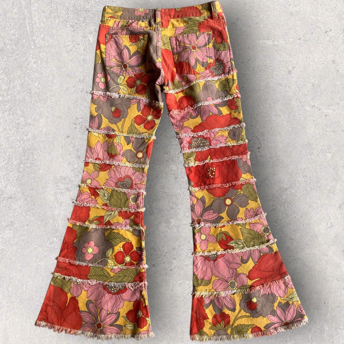 Comme des Garcons SS02 Floral Hagi Flare Jeans Size 30" / US 8 / IT 44 - 4 Thumbnail