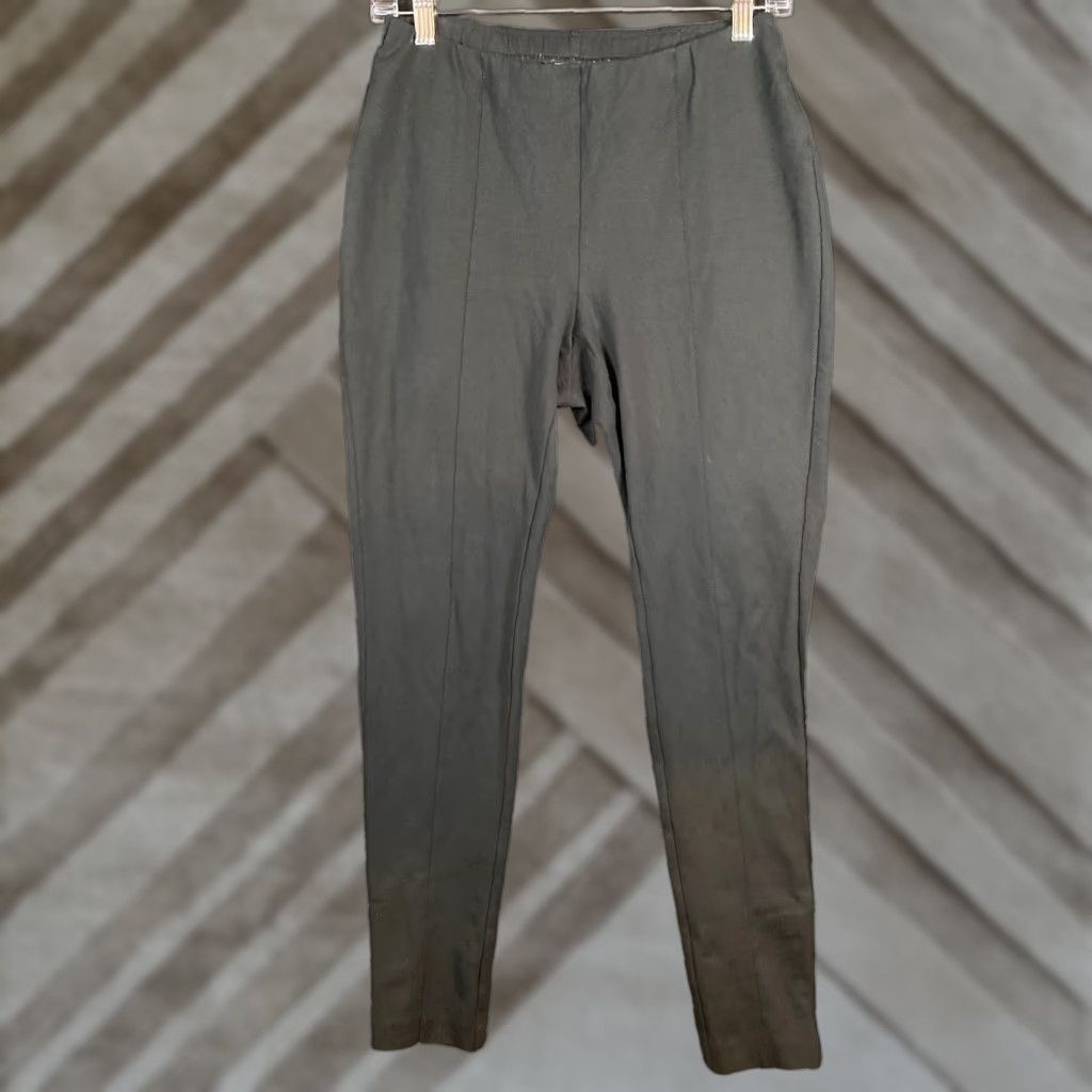 J. Jill J.Jill Womens Black Pull On Ponte Legging Slim Leg Pleated Front Cropped SP Pants Size 26" / US 2 / IT 38 - 1 Thumbnail